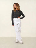 CRIOU Pullover U-Boot-Ausschnitt Anthrazit meliert