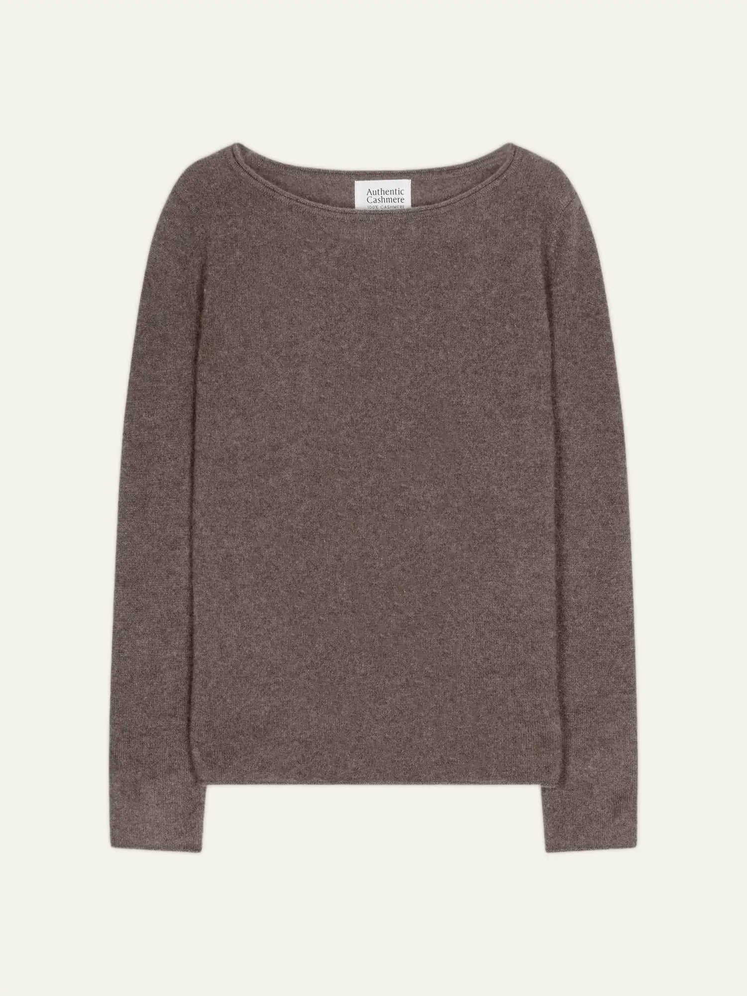 CRIOU pull col bateau taupe chiné