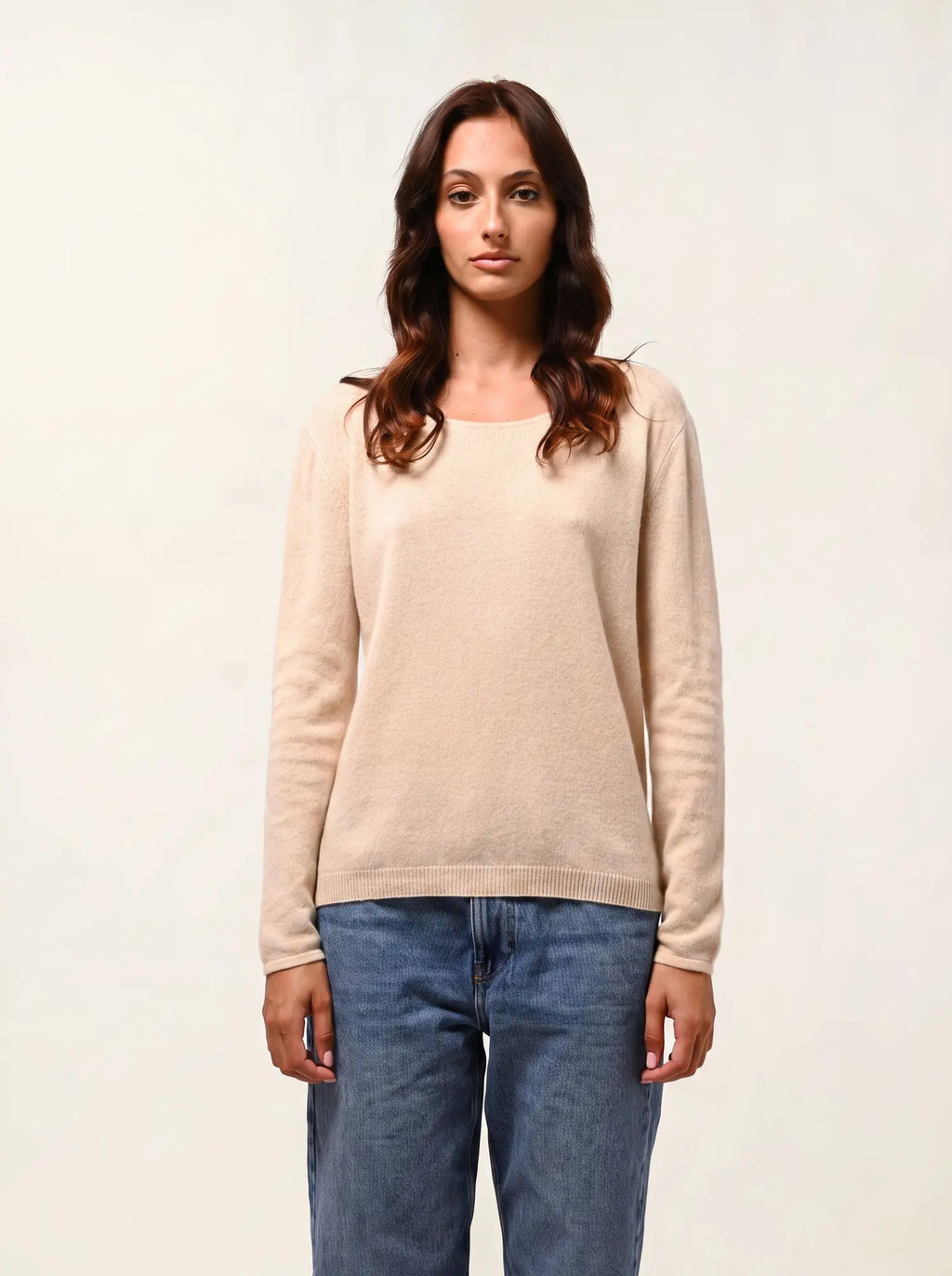 LANFON Sweater Crew Neck Sand