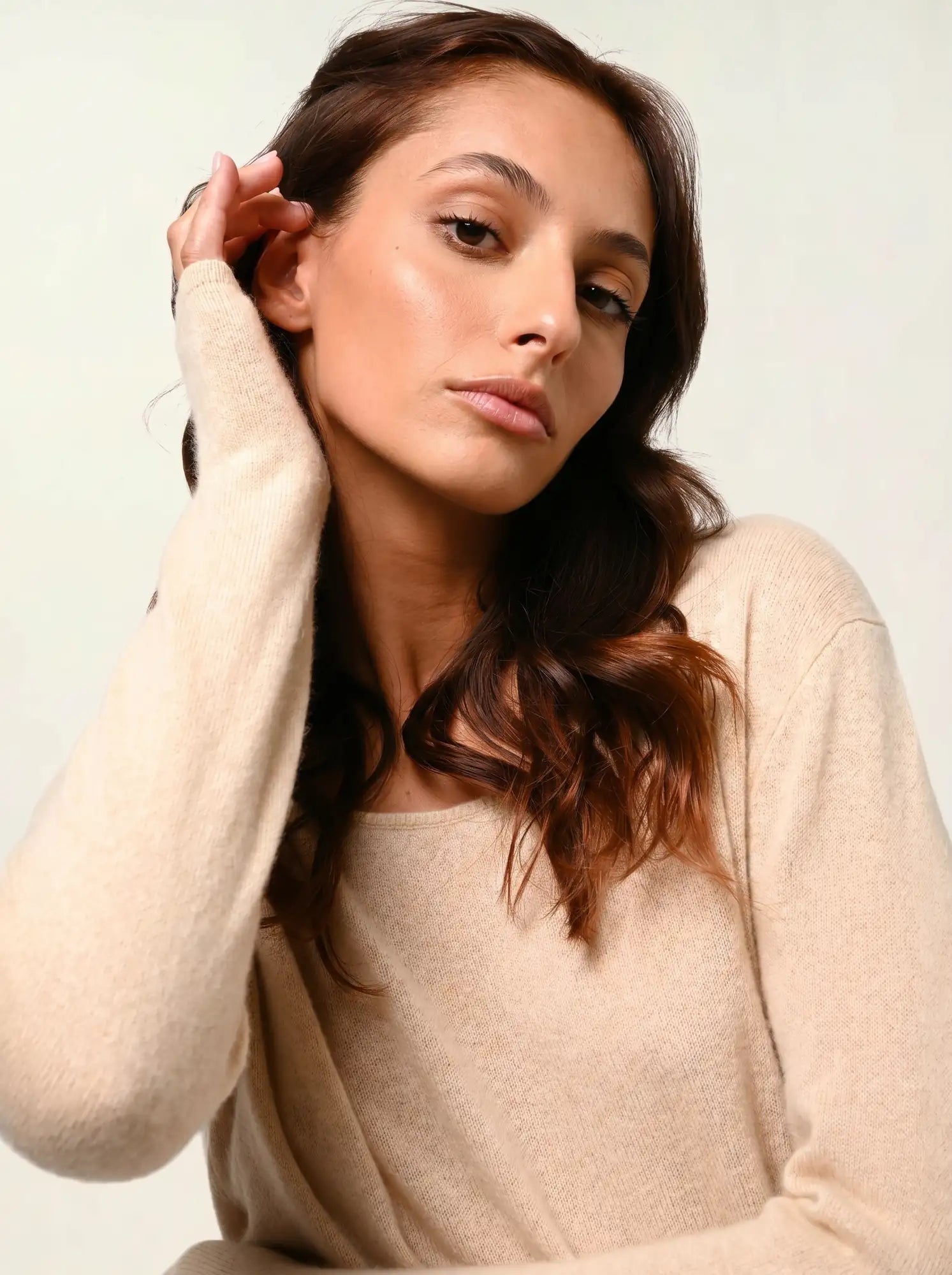 LANFON sweater crew neck sand