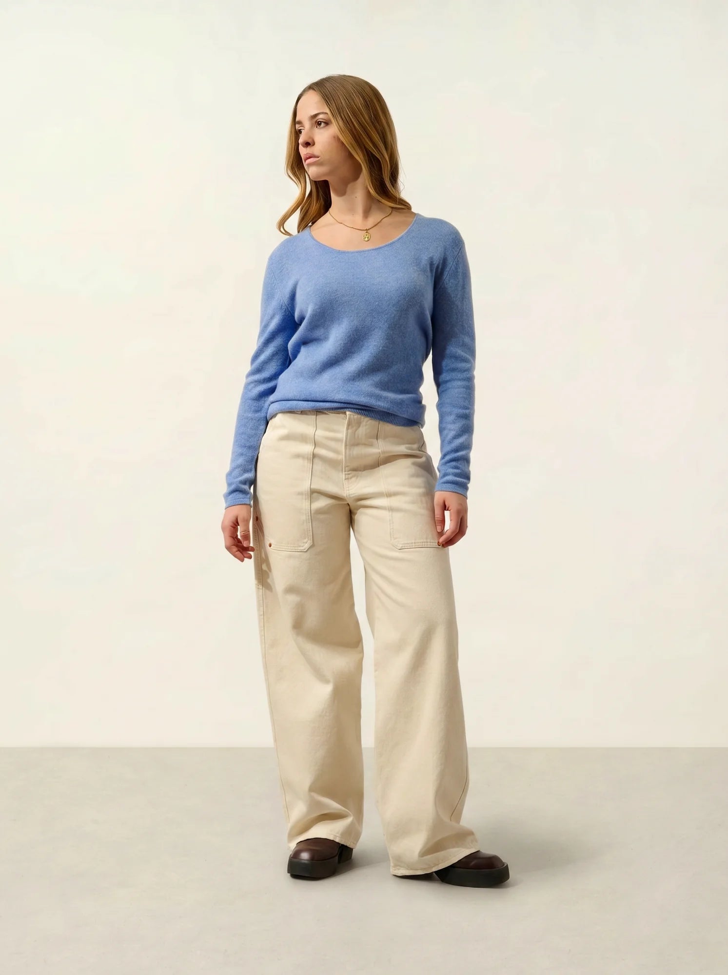 LANFON sweater crew neck sky
