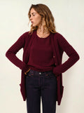 LANFON pull col rond bordeaux