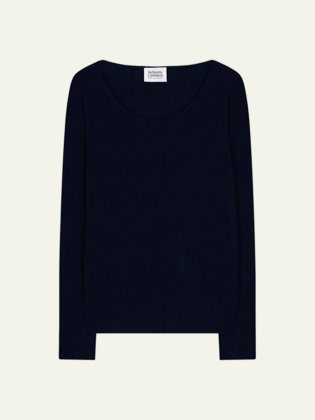 LANFON pull col rond bleu marine