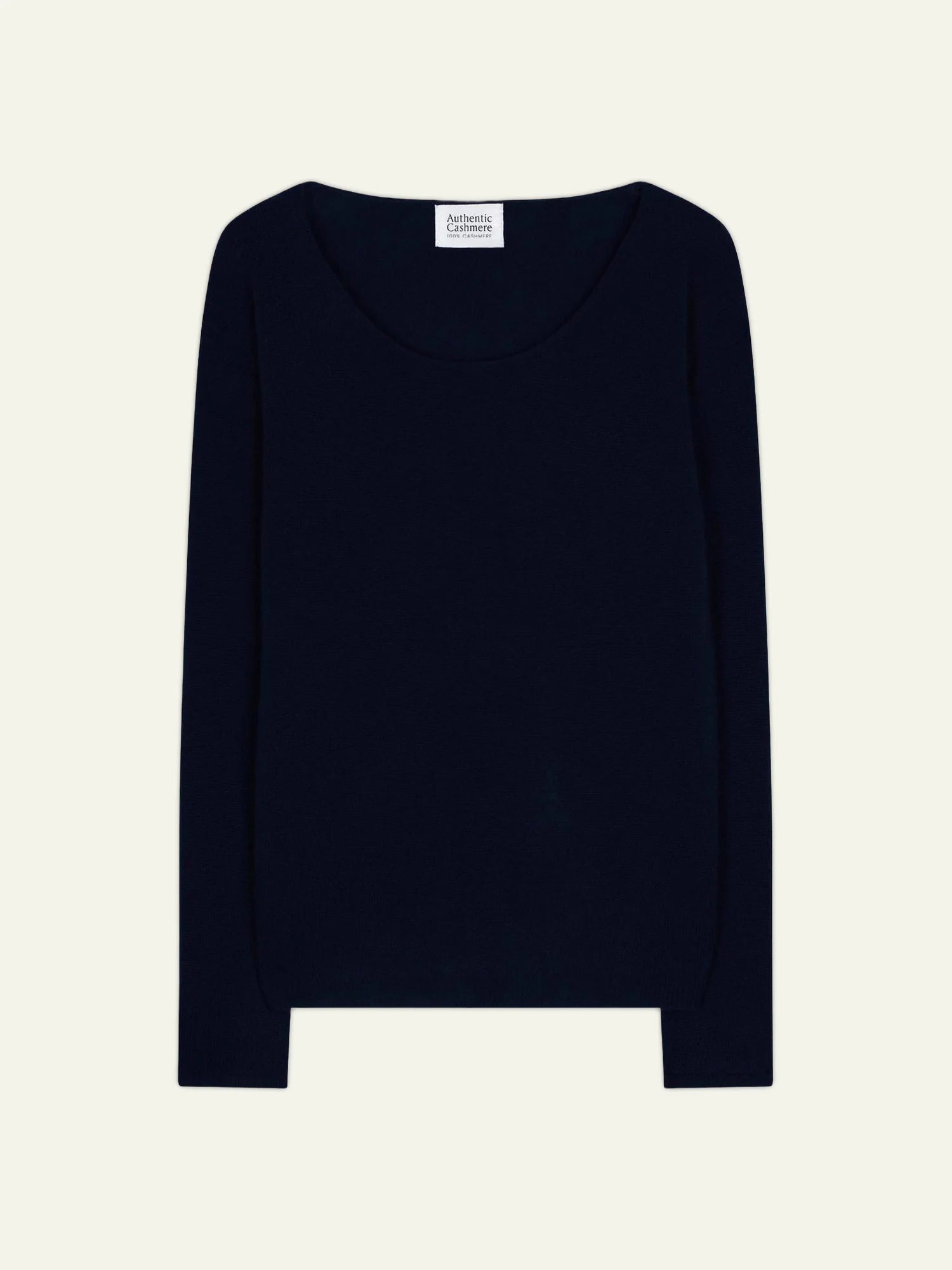 LANFON pull col rond bleu marine