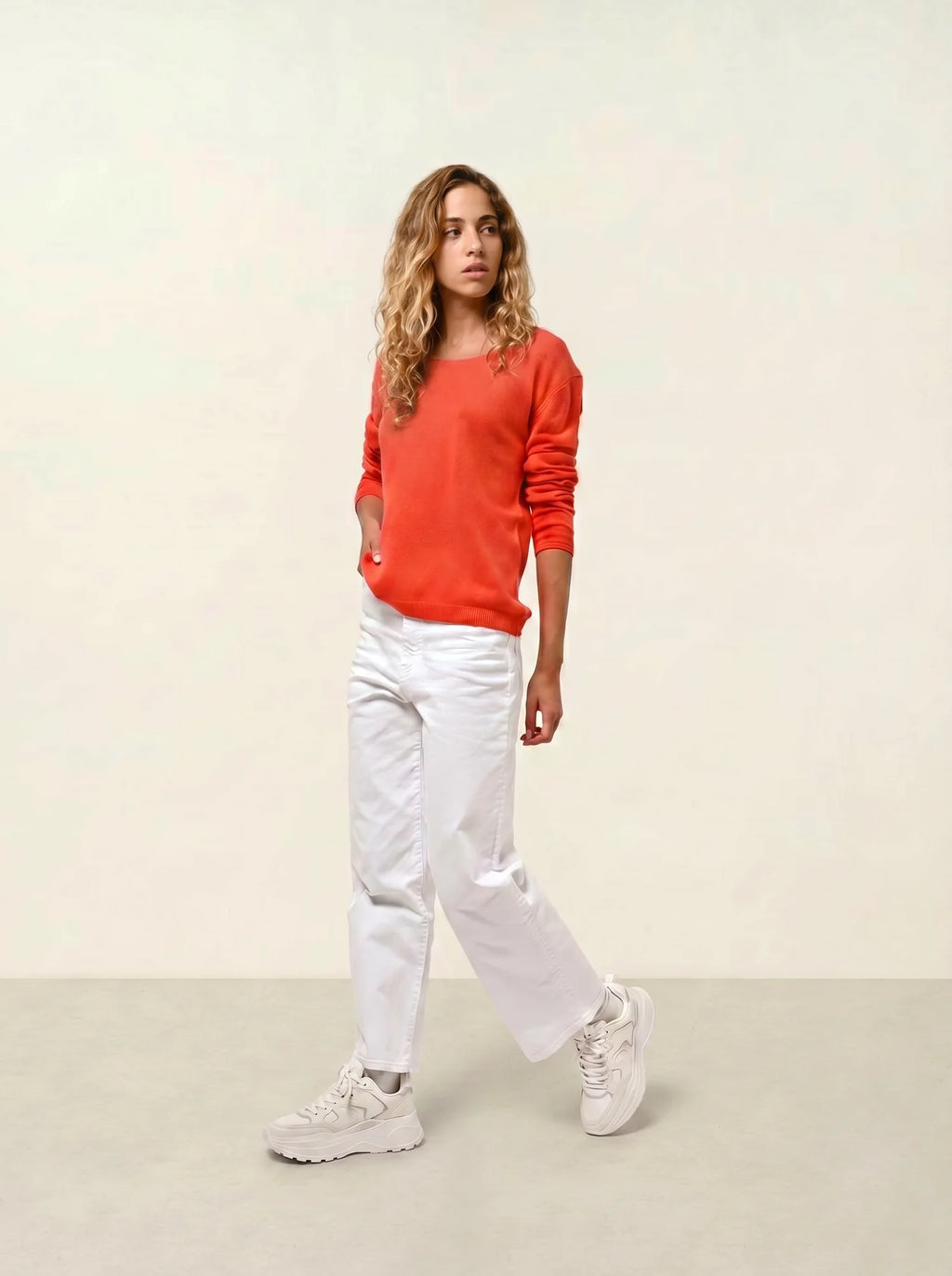 LANFON pull col rond orange