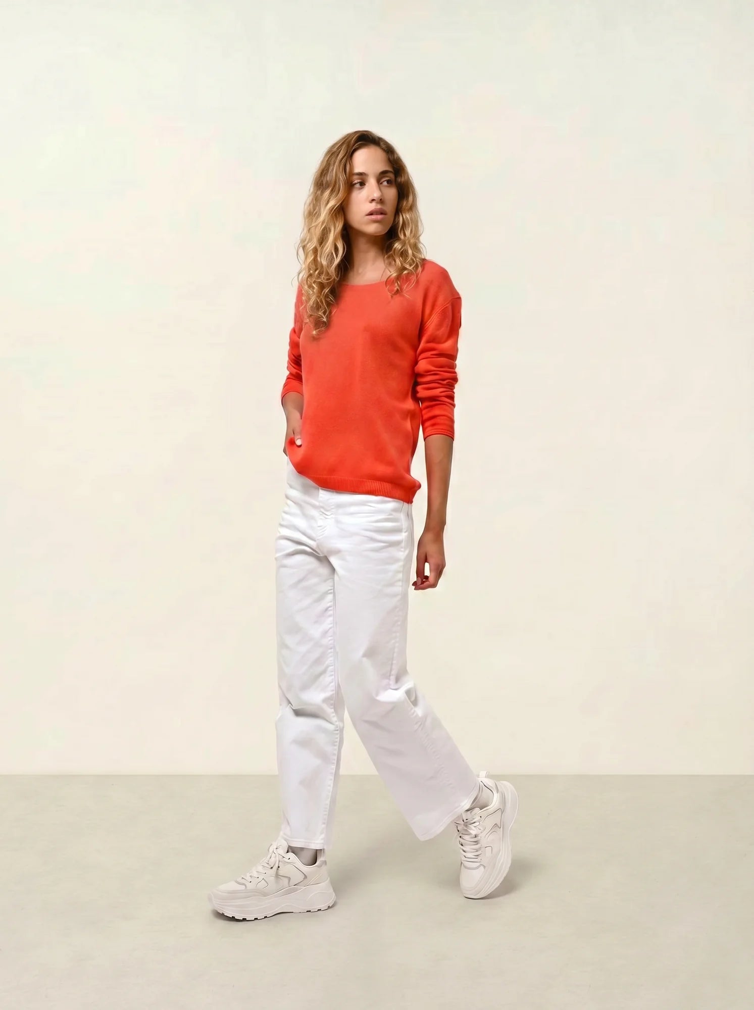 LANFON pull col rond orange