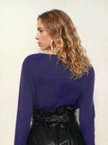 LANFON pull col rond violet