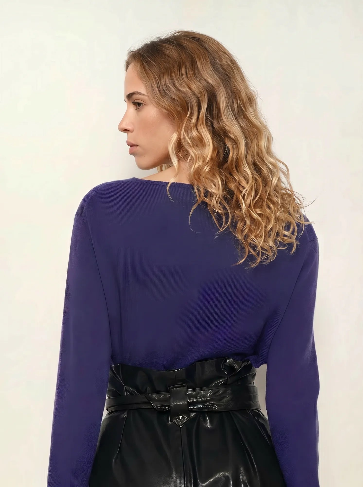 LANFON pull col rond violet