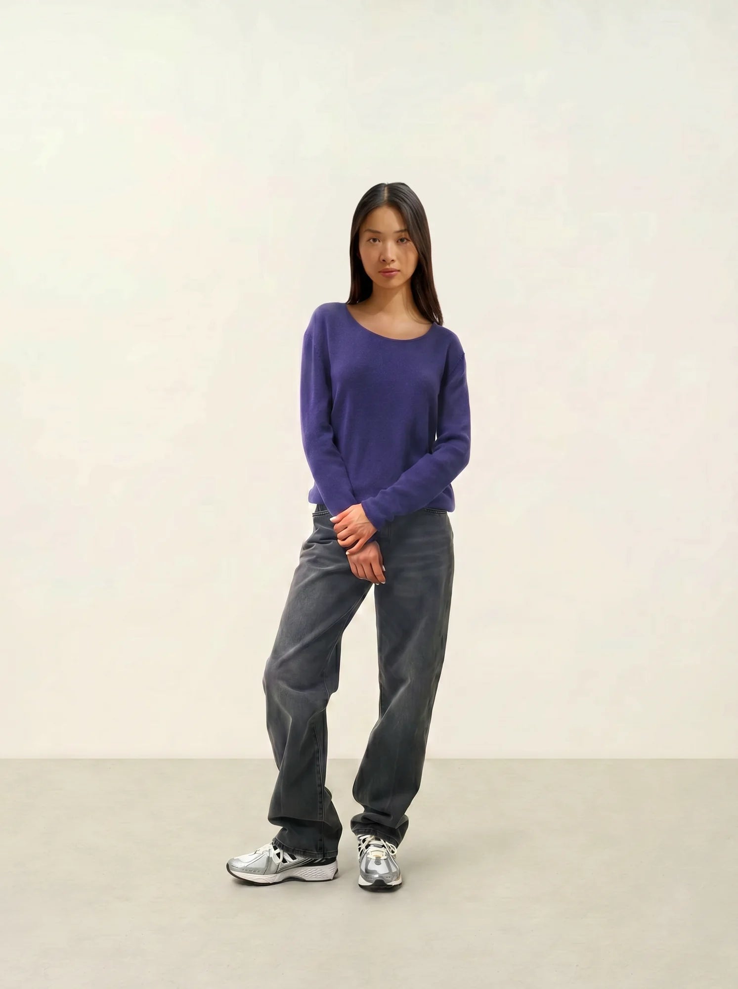 LANFON pull col rond violet