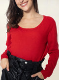 LANFON pullover rundhalsausschnitt rot