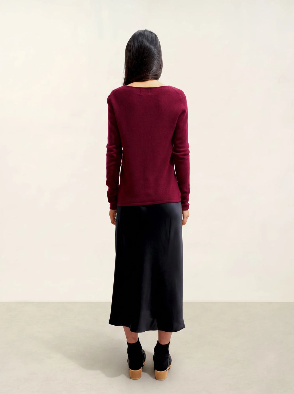 EPÉNA pullover rundhalsausschnitt bordeaux