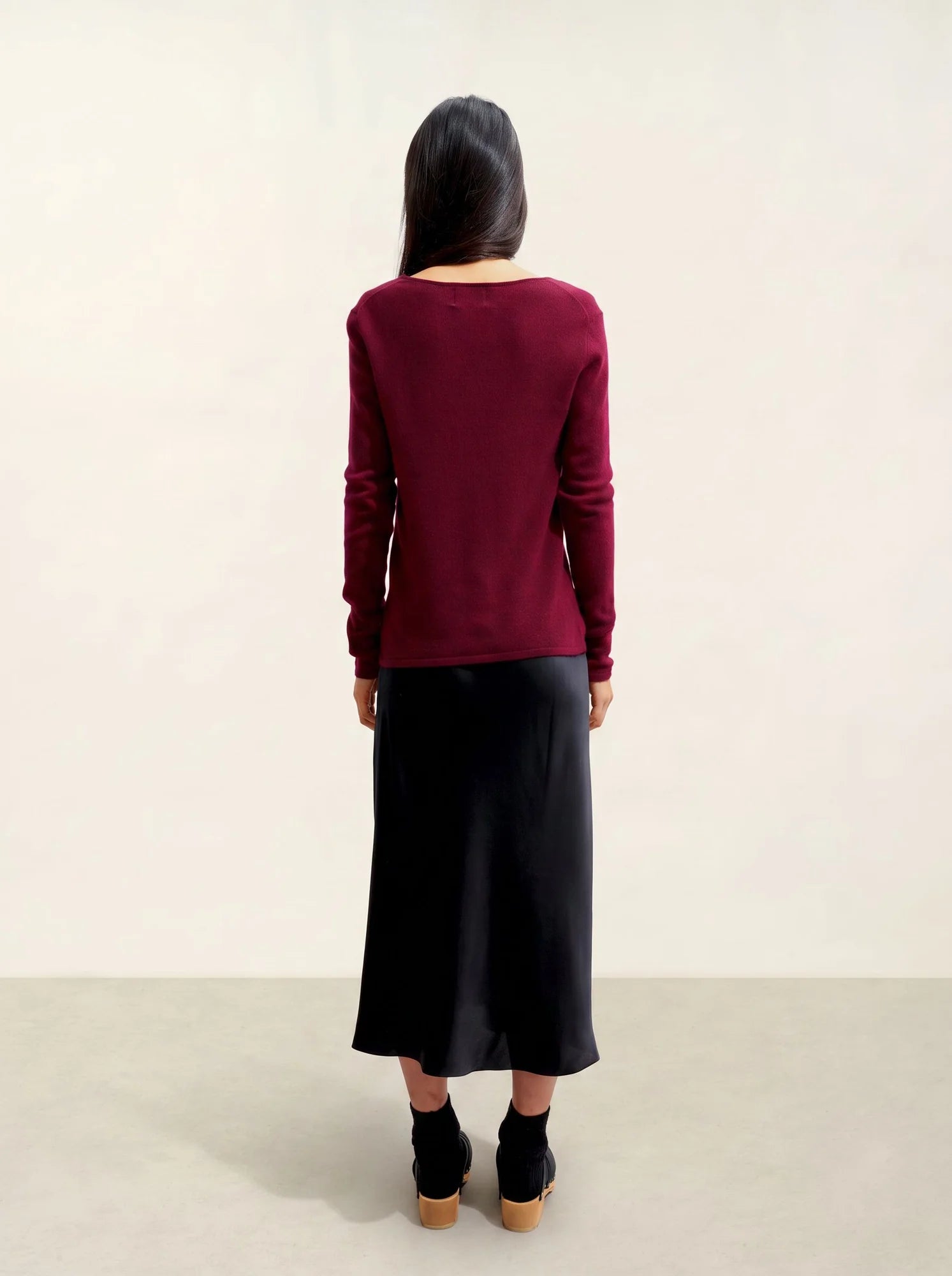 EPÉNA pullover rundhalsausschnitt bordeaux