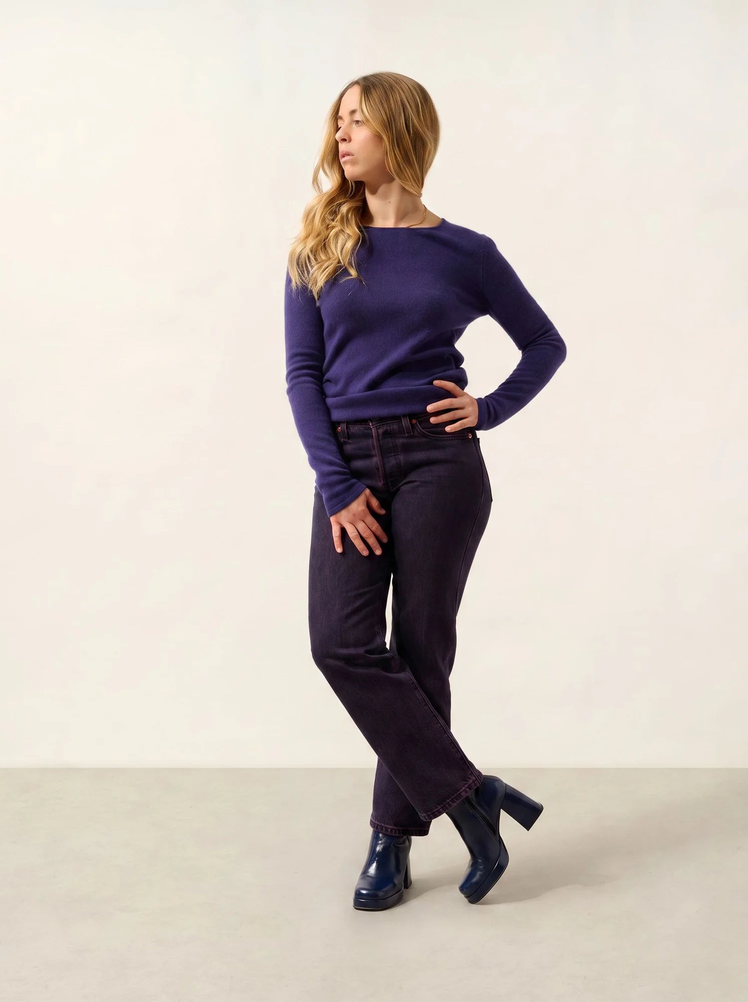 EPÉNA Pullover Rundhalsausschnitt Violett