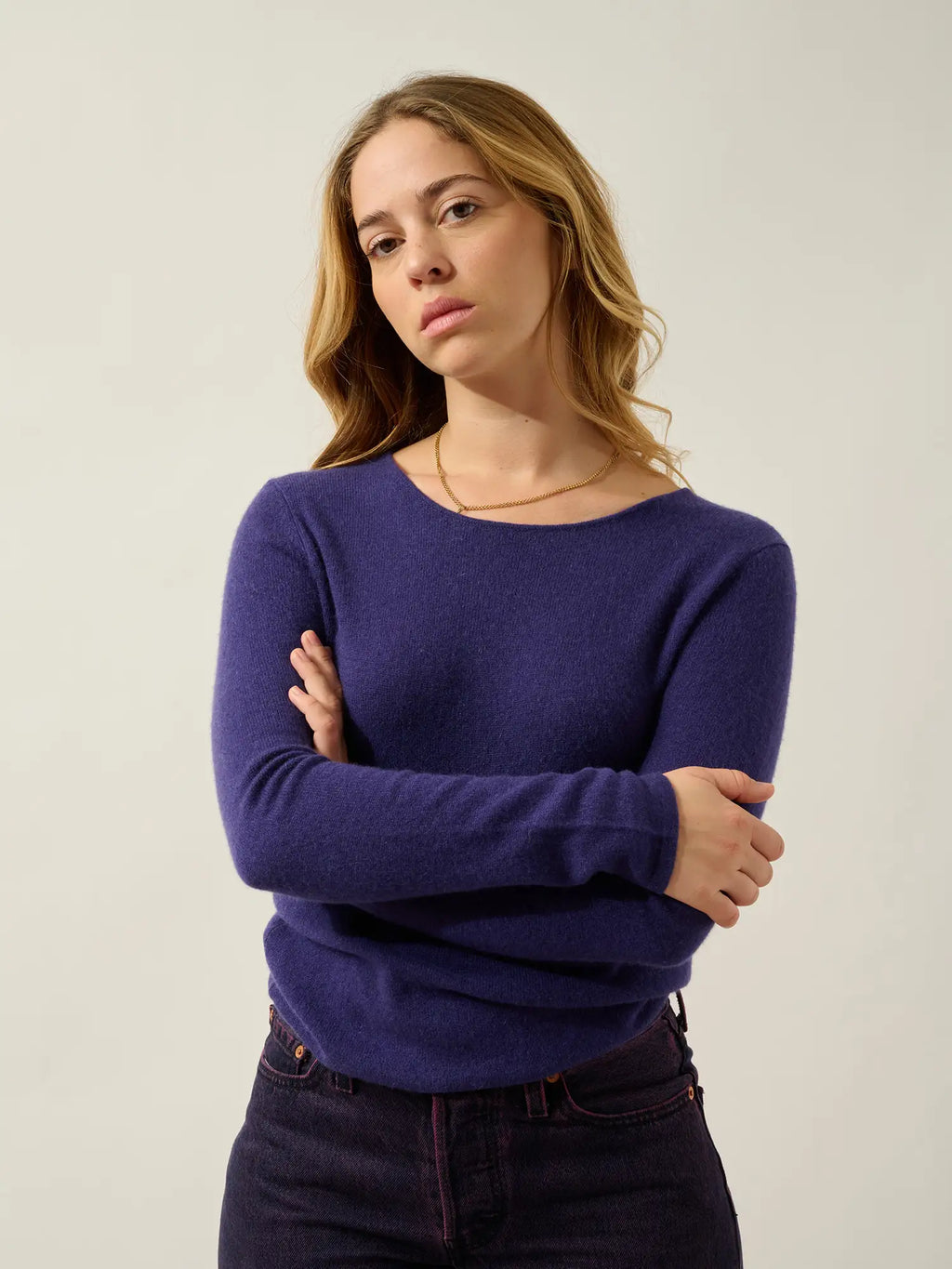 EPÉNA Pullover Rundhalsausschnitt Violett