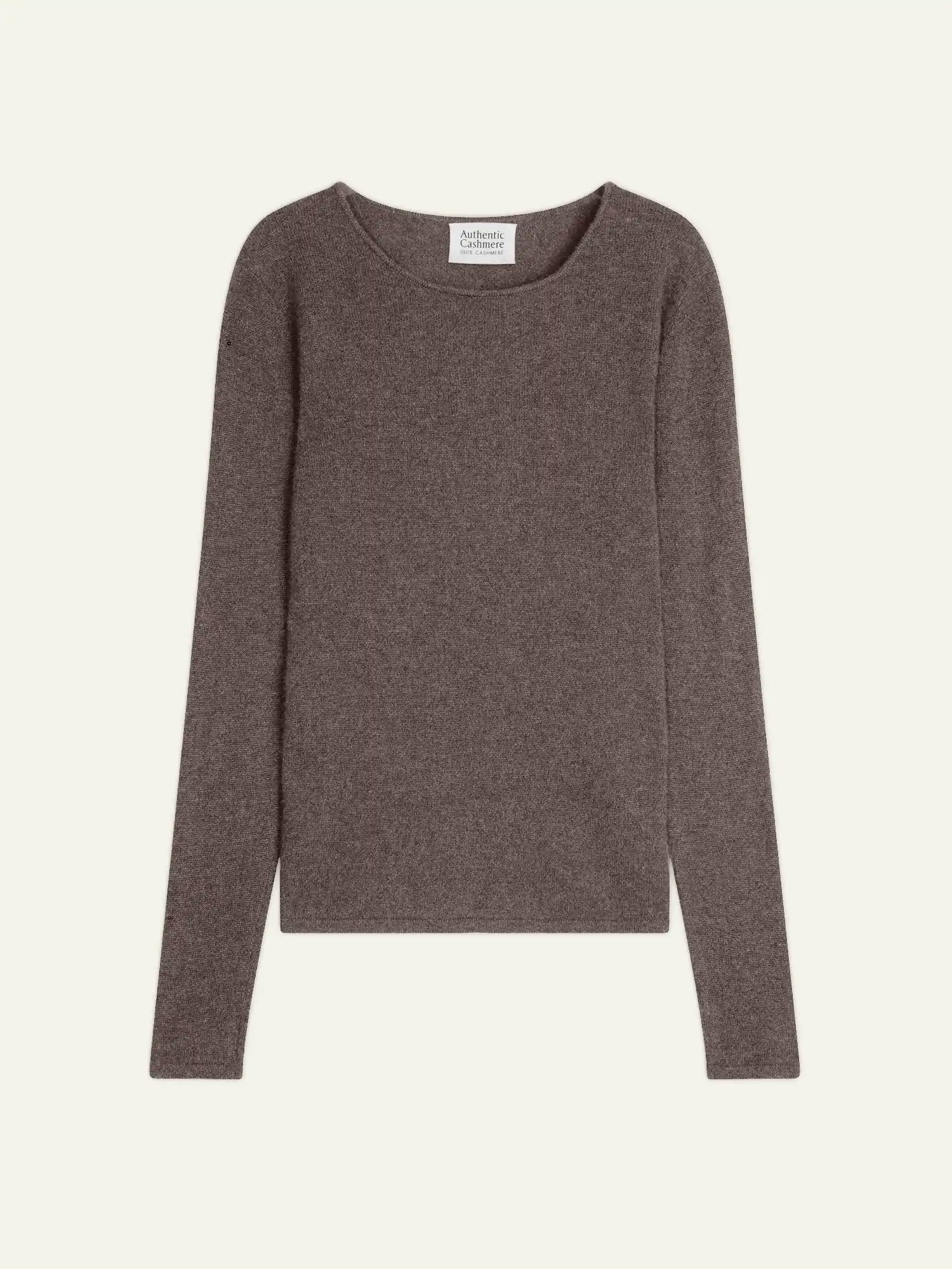 EPÉNA pull col rond taupe chiné