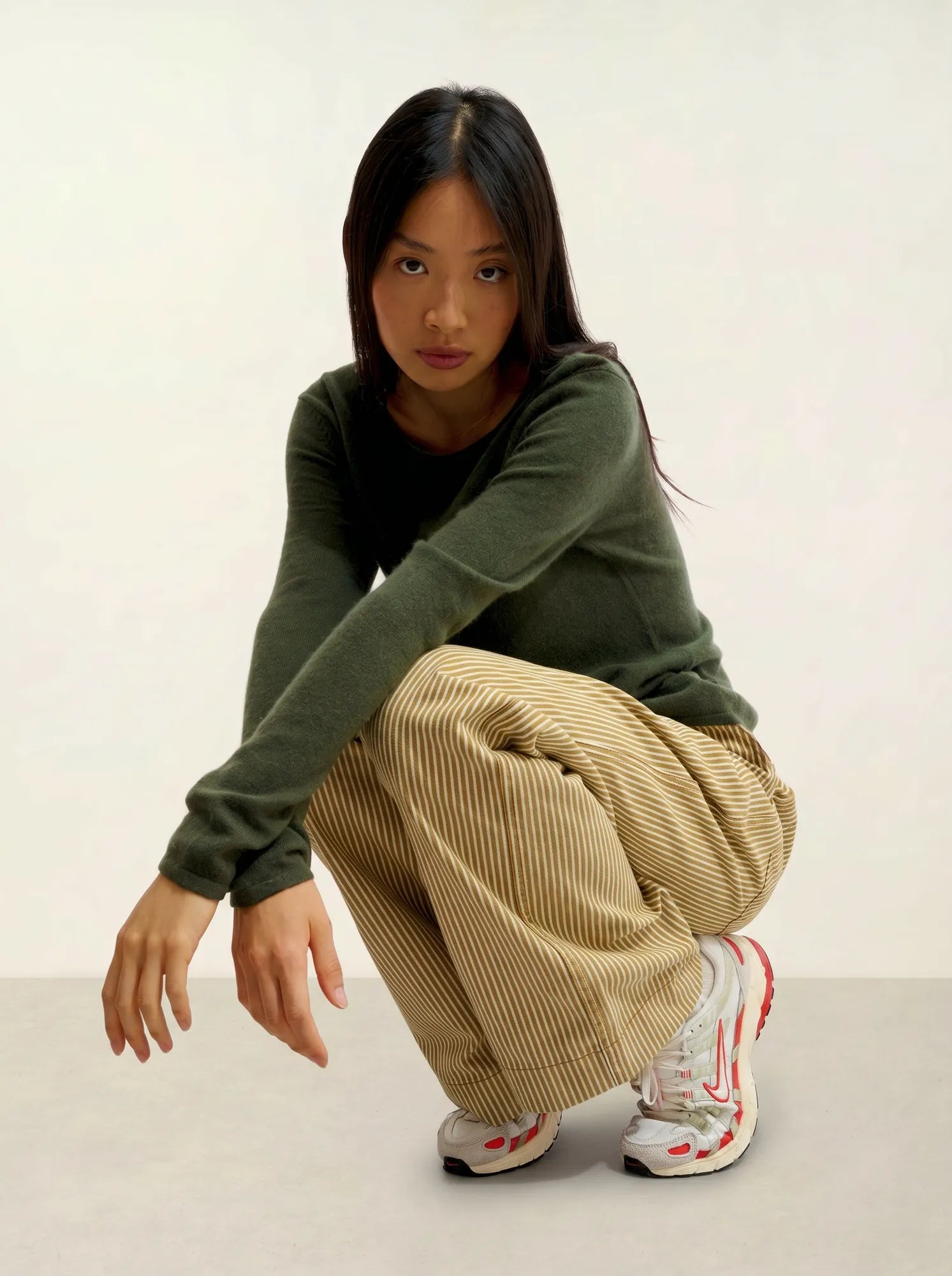 EPÉNA pull col rond kaki