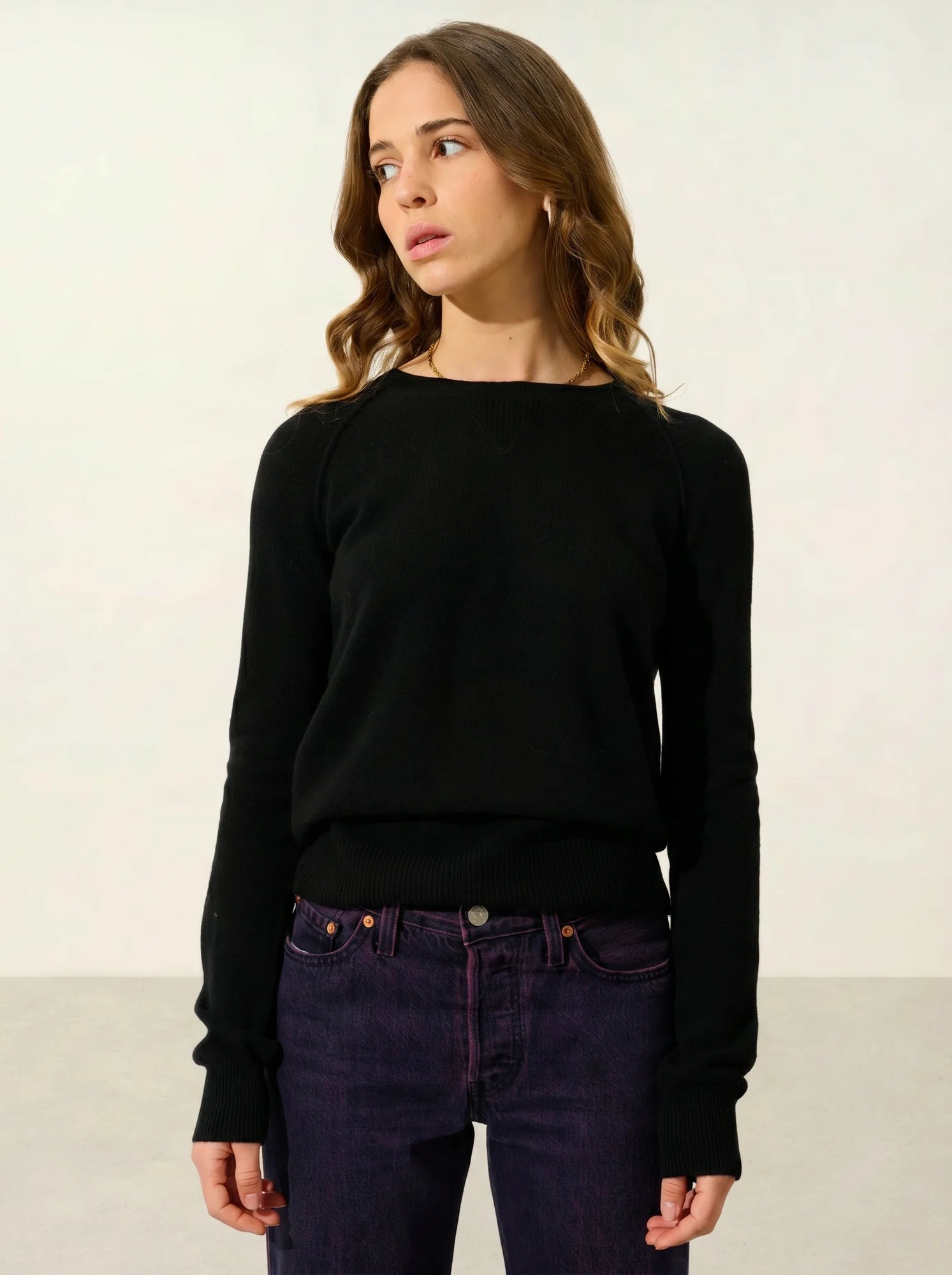 ETRET pull col rond noir