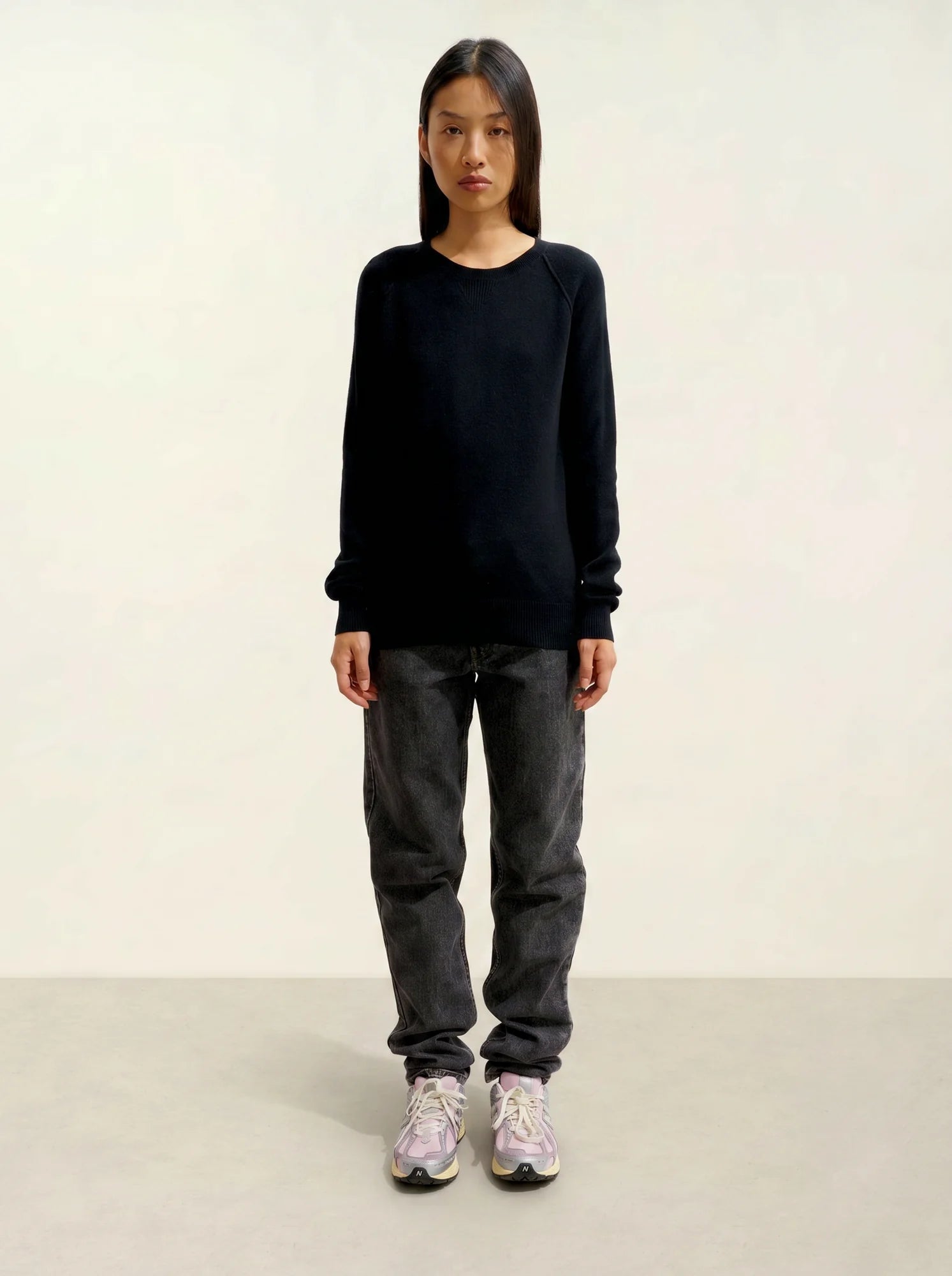 ETRET pull col rond noir