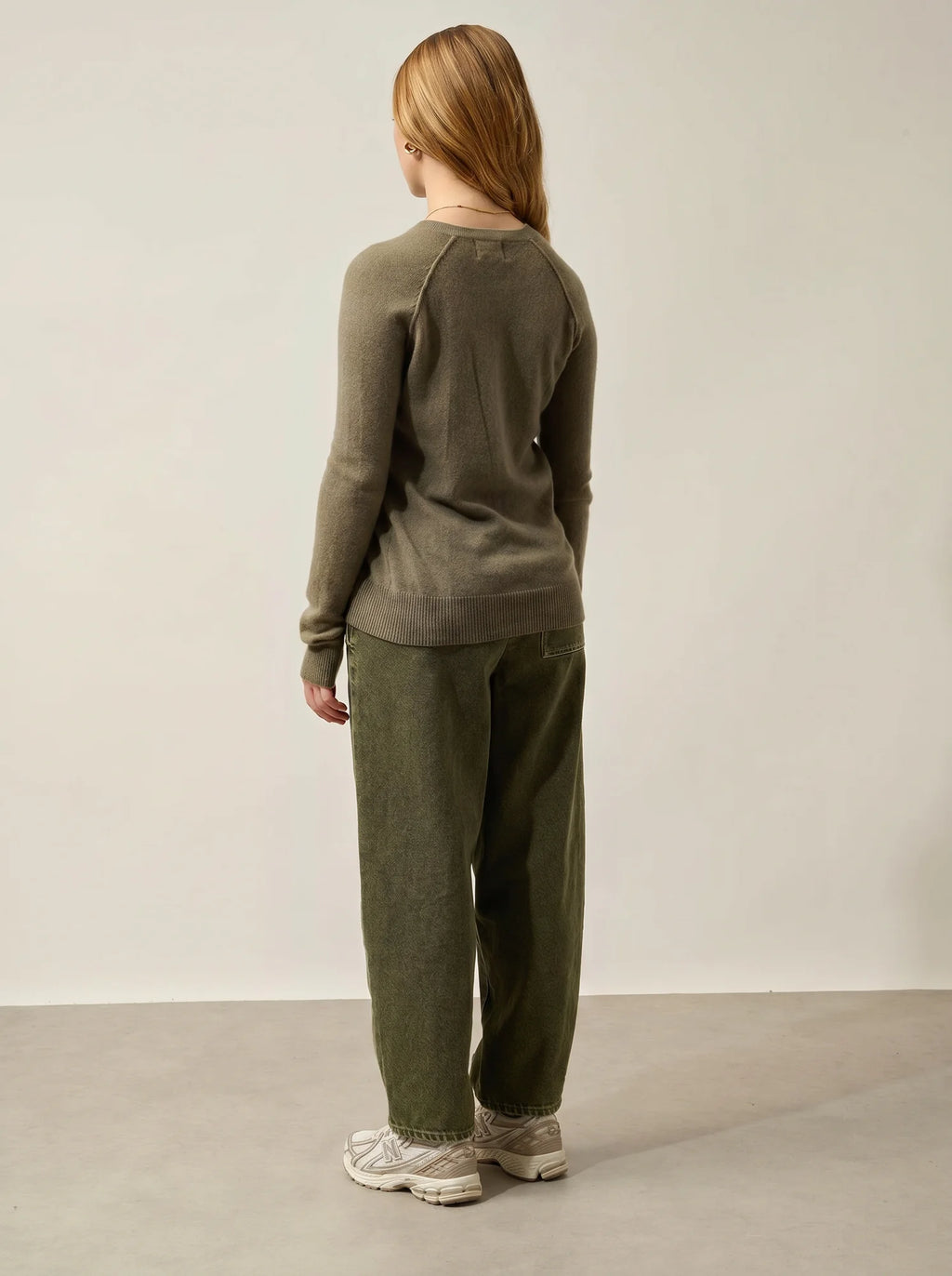 ETRET sweater crew neck army green