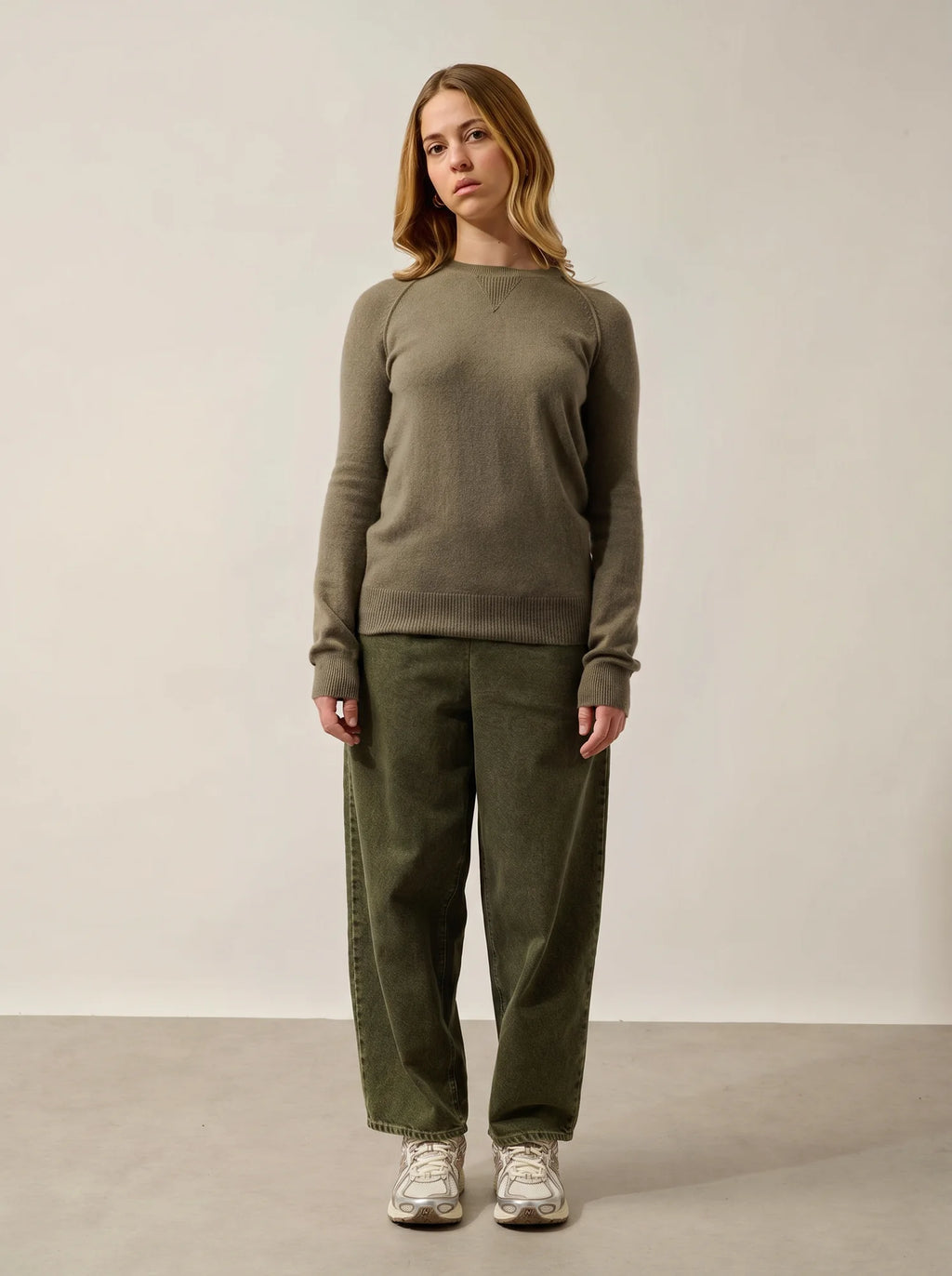 ETRET sweater crew neck army green