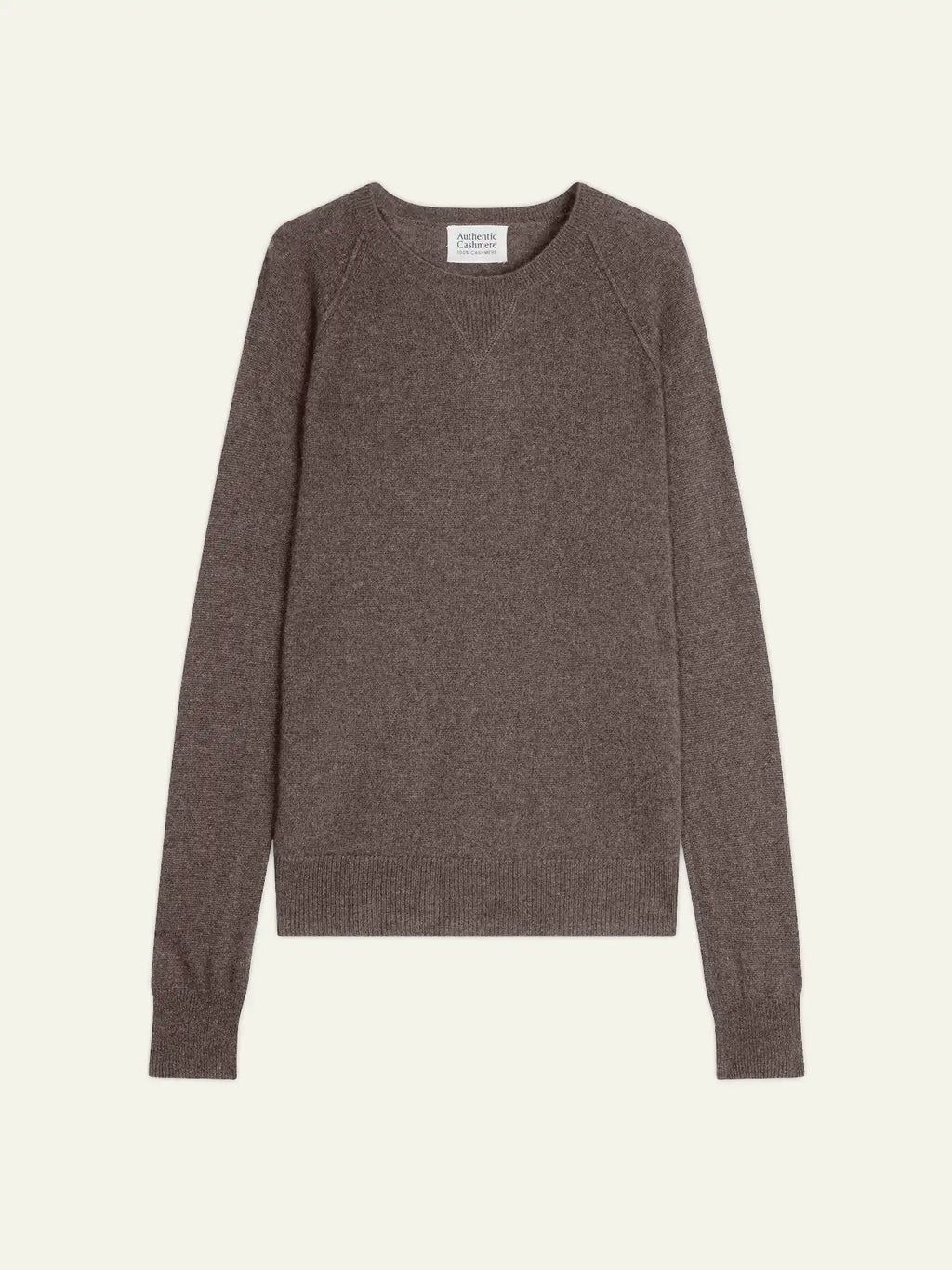 ETRET pull col rond taupe chiné