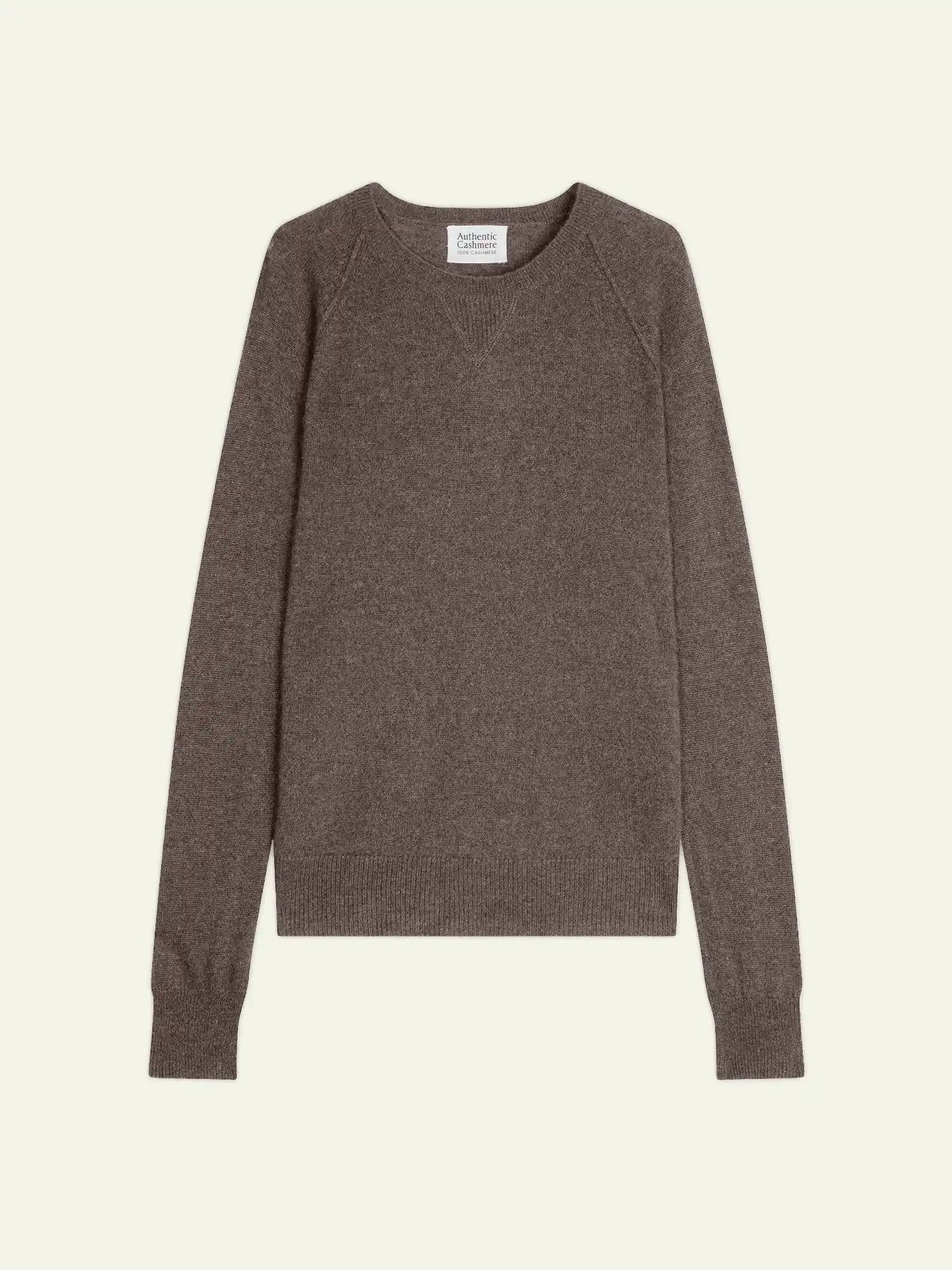 ETRET pull col rond taupe chiné