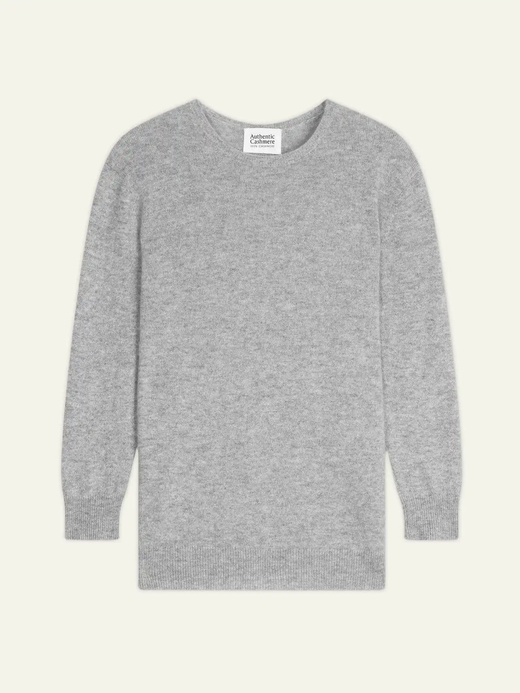 ESTARIS Sweater Crew Neck Buttoned Back Heather Cloud