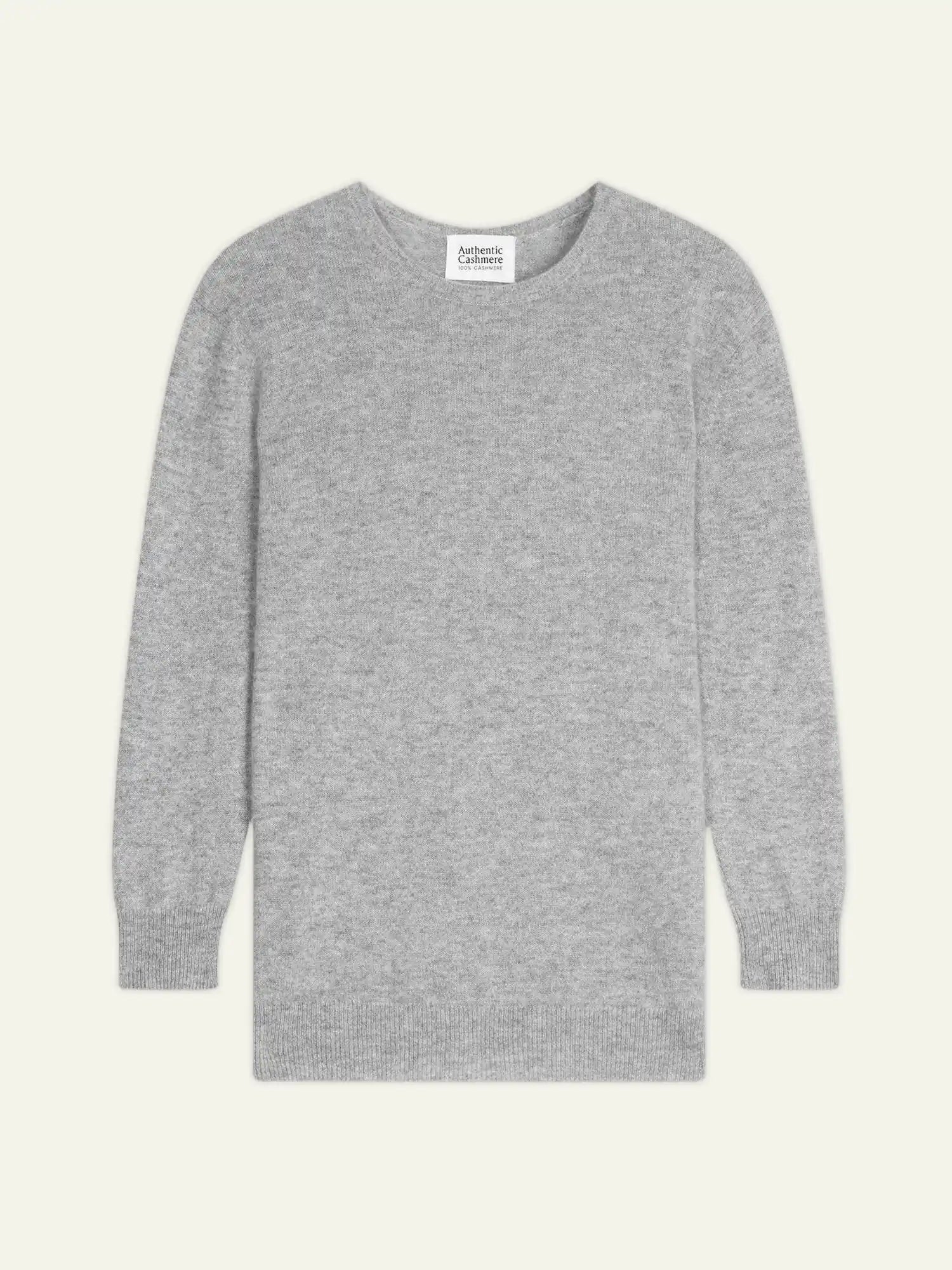 ESTARIS Sweater Crew Neck Buttoned Back Heather Cloud