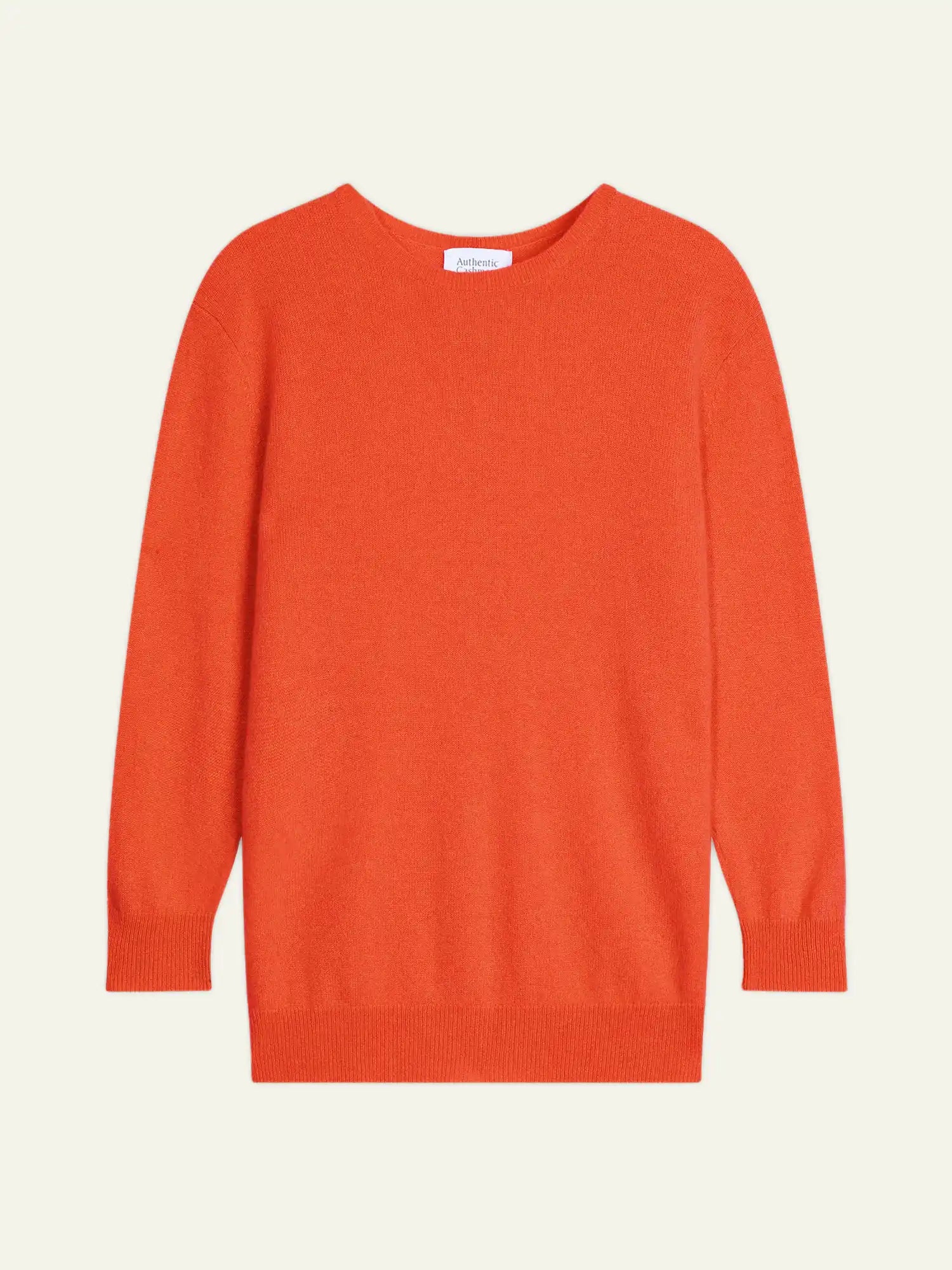 ESTARIS Sweater Crew Neck Buttoned Back Orange