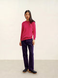 ESTARIS pullover rundhalsausschnitt geknöpft hinten fuchsia