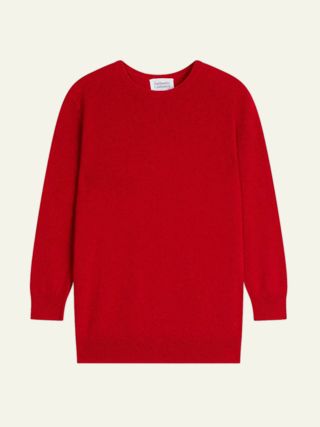 ESTARIS Sweater Crew Neck Buttoned Back Red