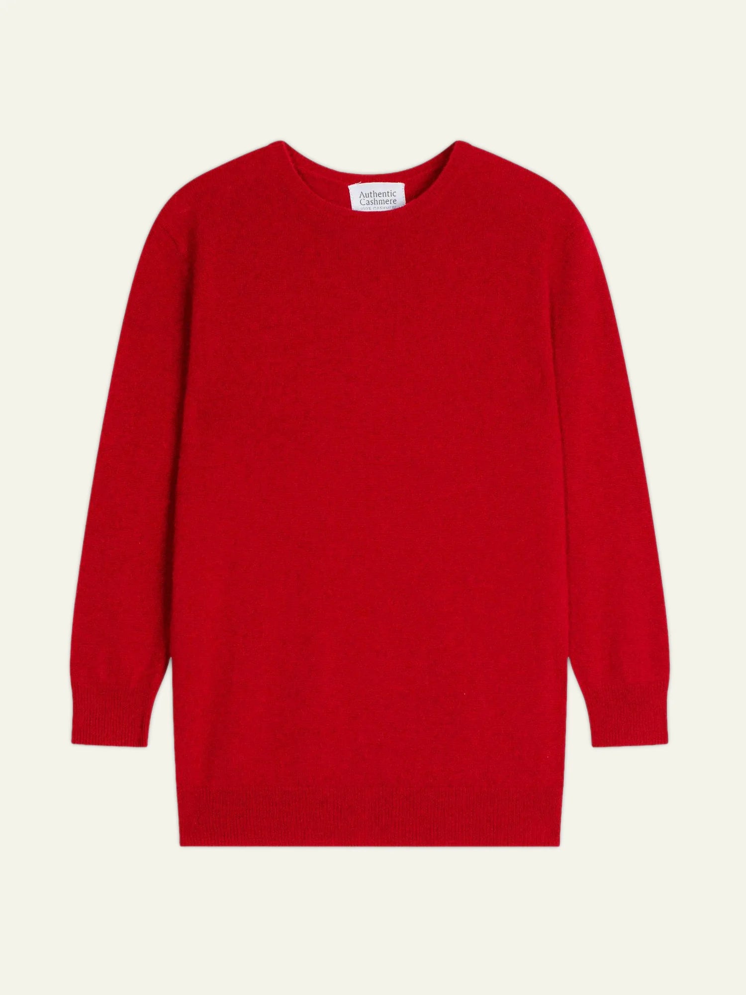 ESTARIS Sweater Crew Neck Buttoned Back Red