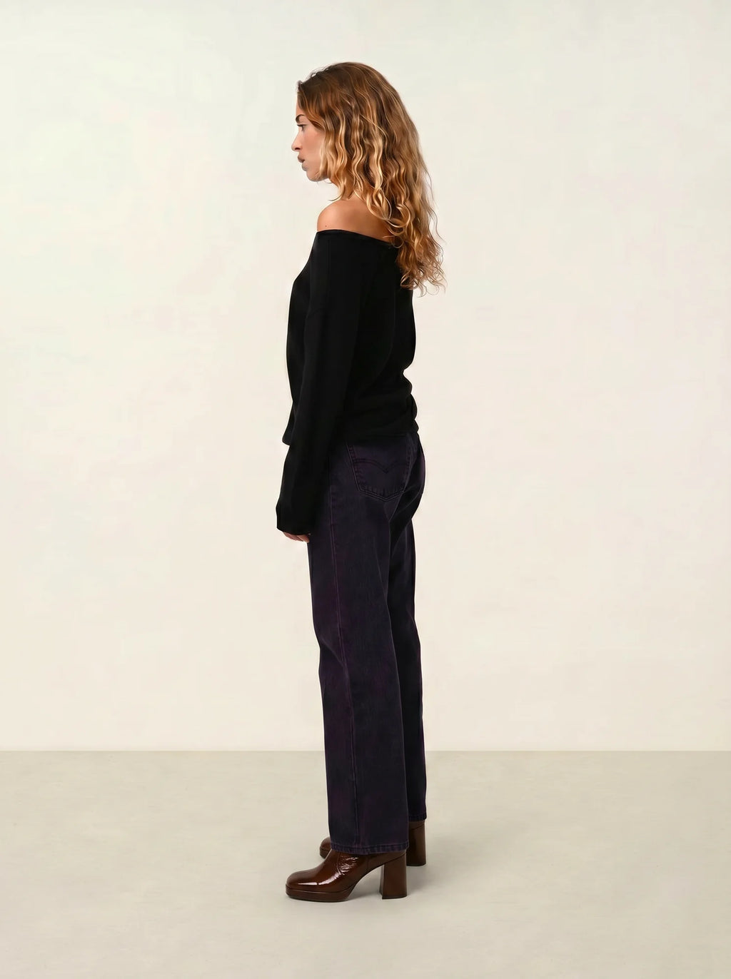 FARAUT pull col bateau noir