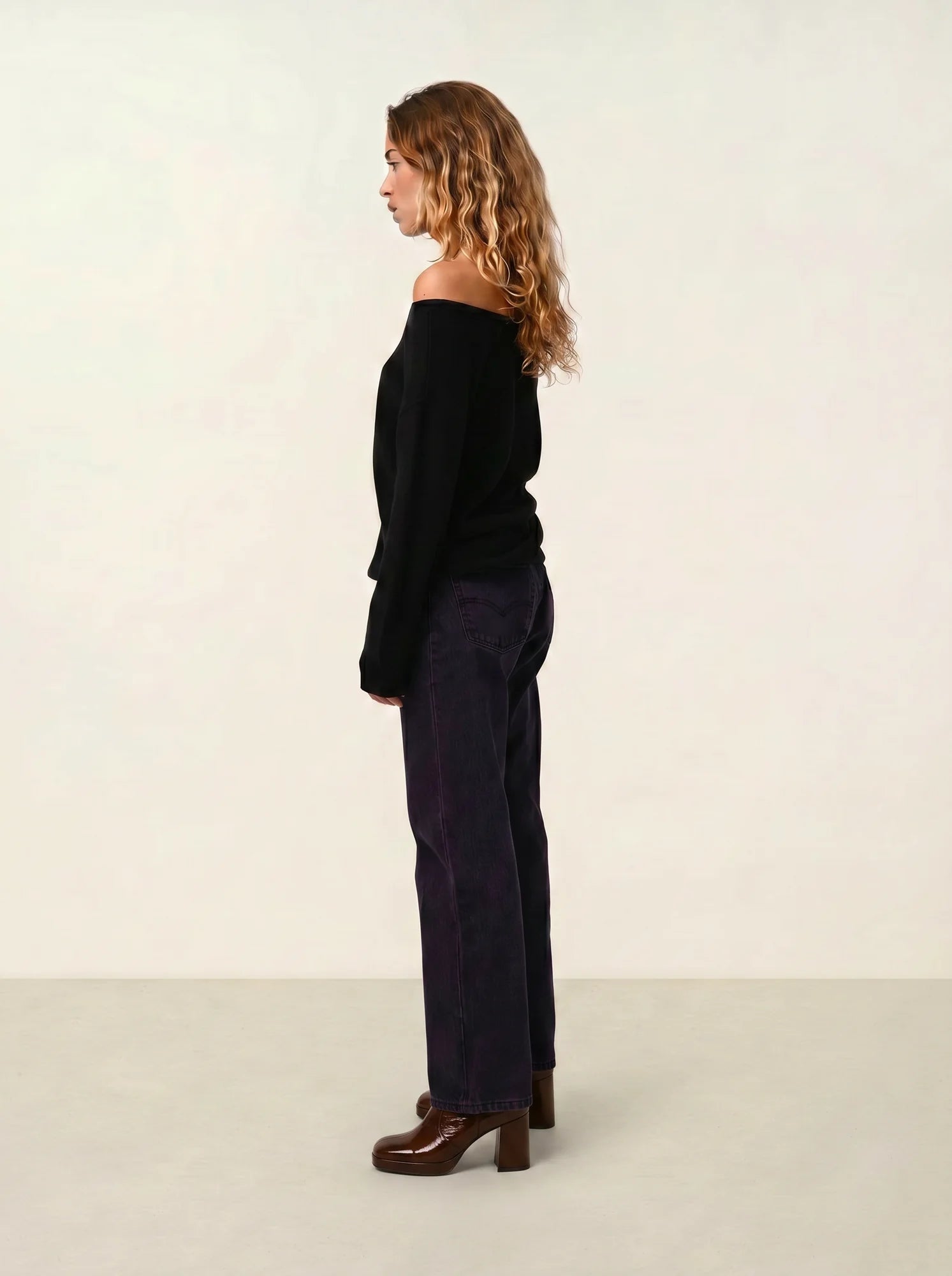 FARAUT pull col bateau noir