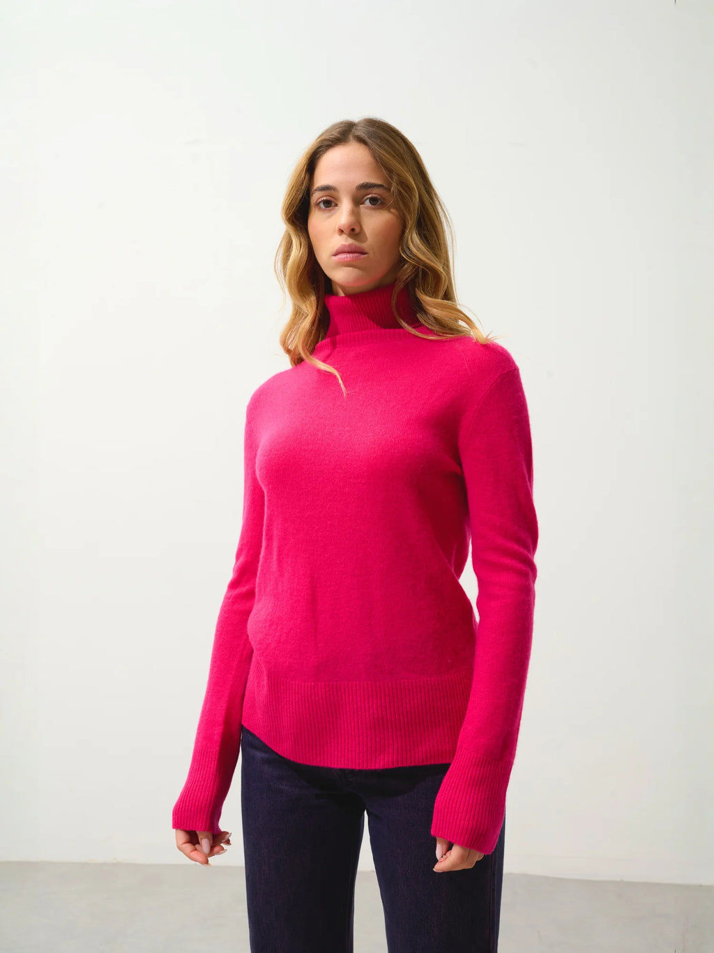 FORNET Pullover Rollkragen Fuchsia
