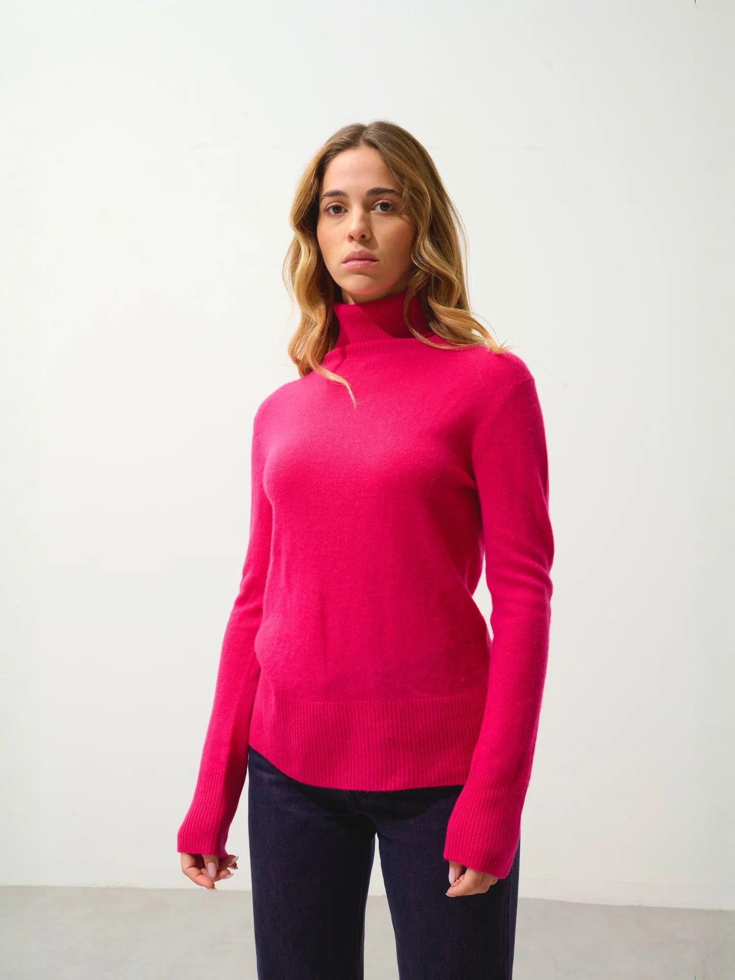 FORNET Pullover Rollkragen Fuchsia