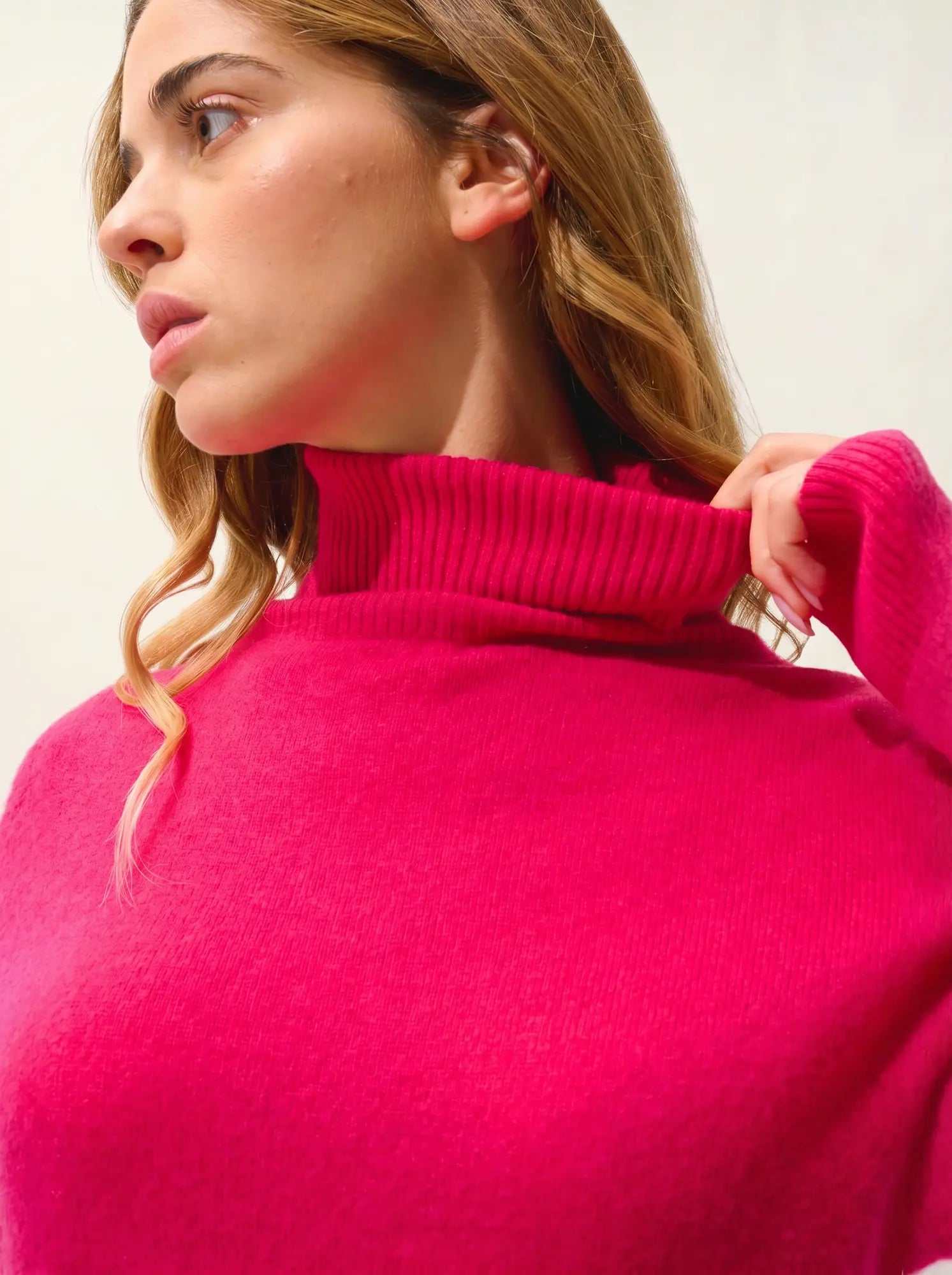 FORNET Pullover Rollkragen Fuchsia