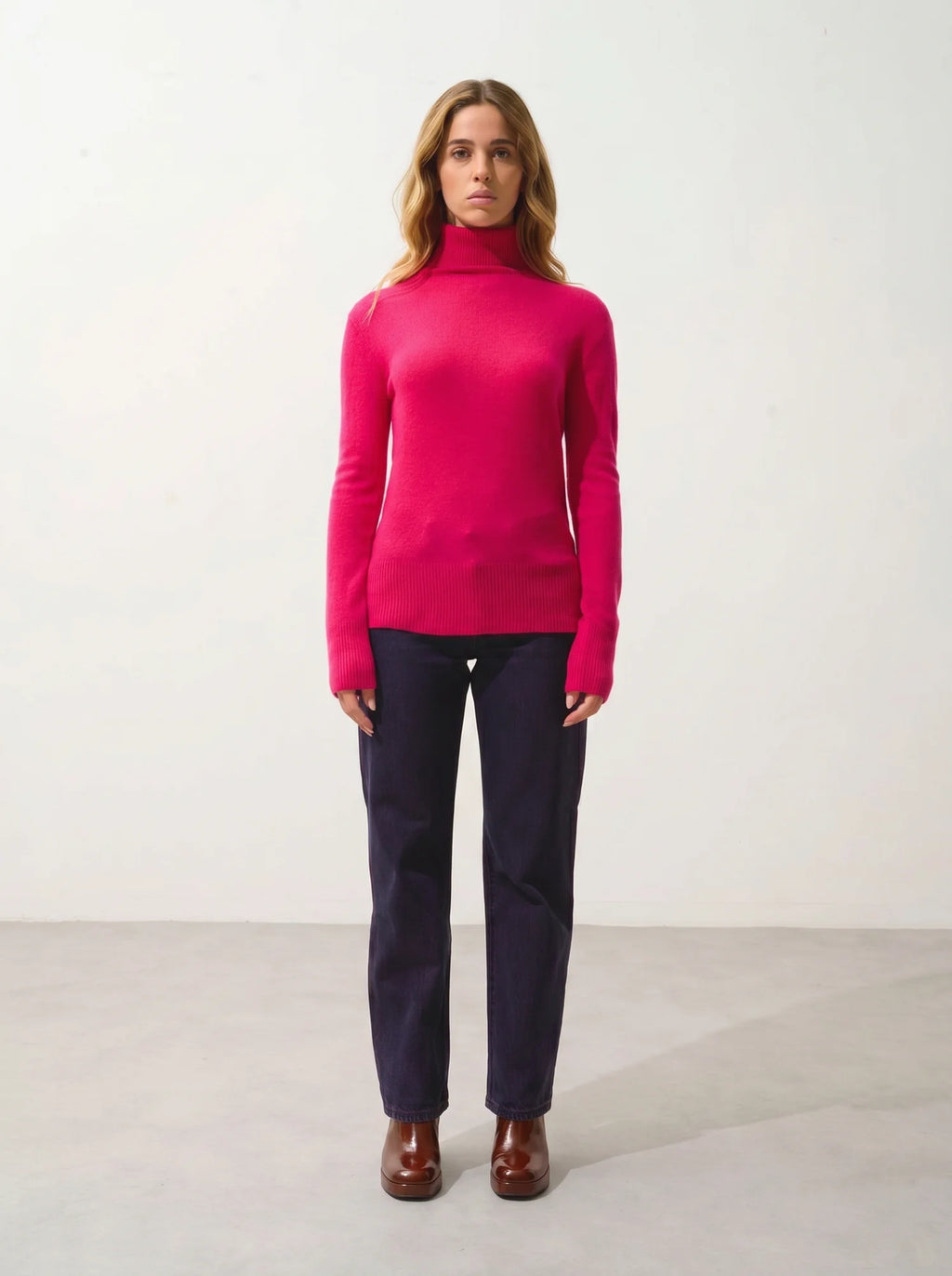 FORNET Pullover Rollkragen Fuchsia