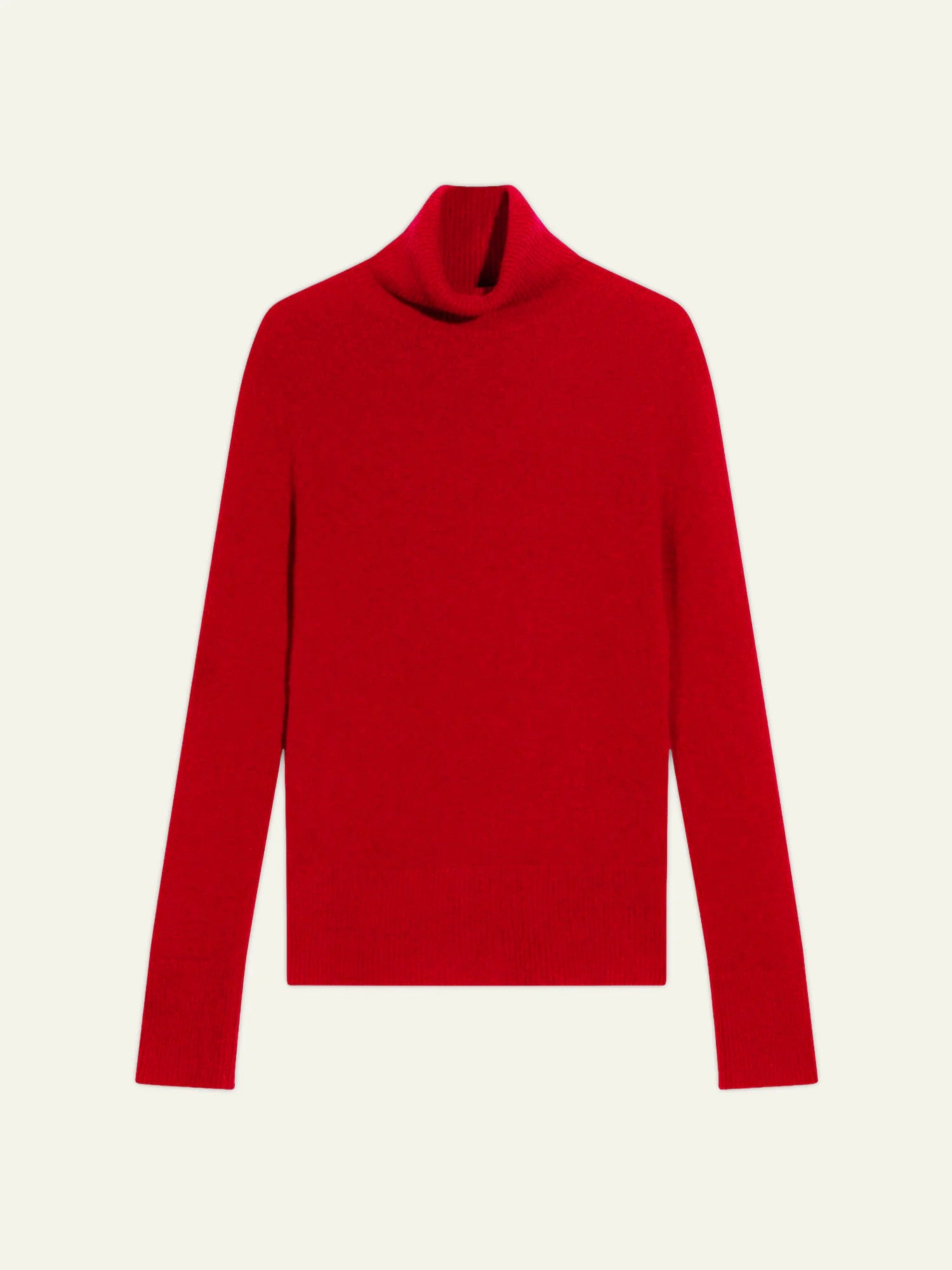 FORNET pull col roulé rouge