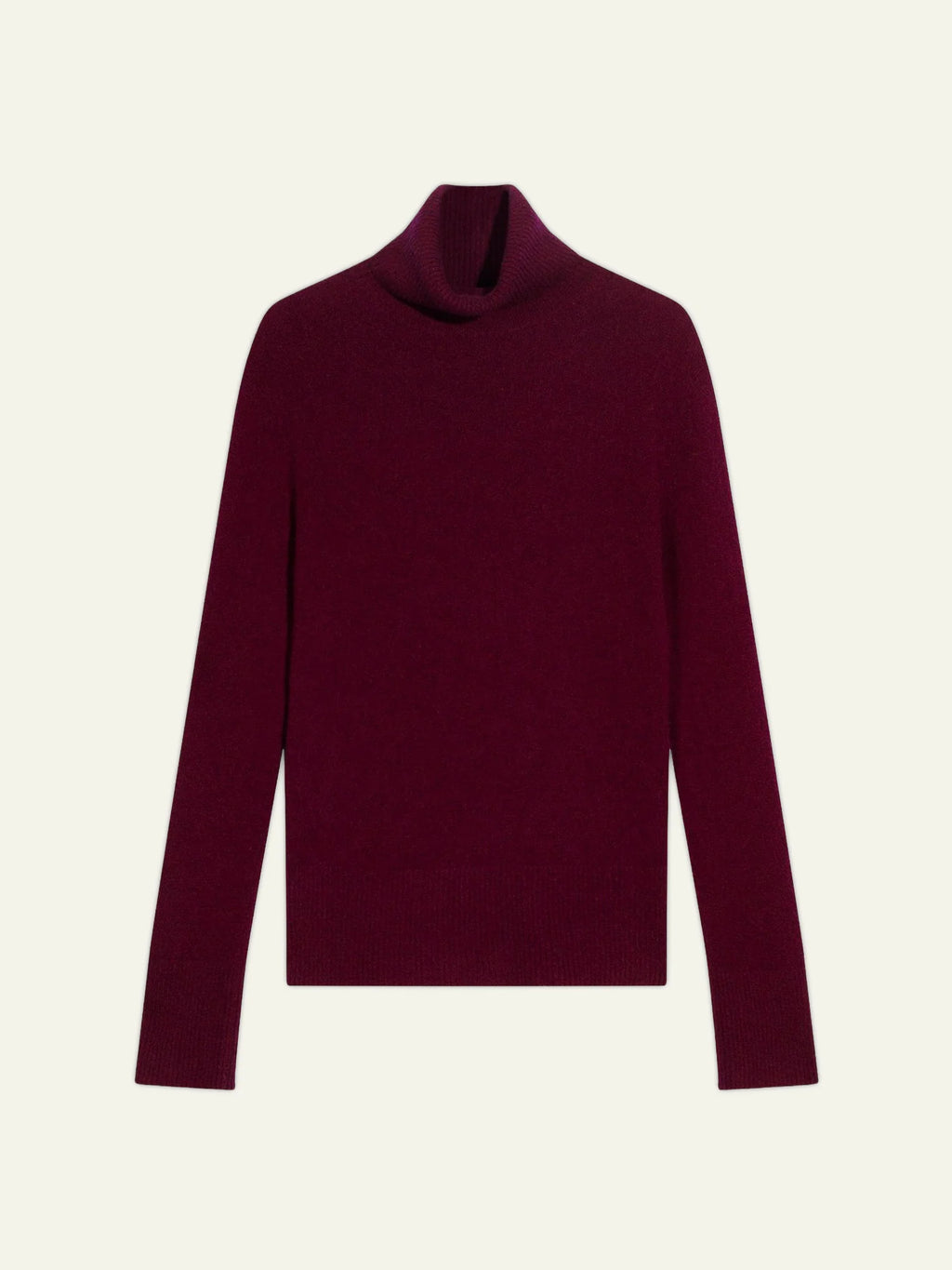 FORNET pull col roulé bordeaux