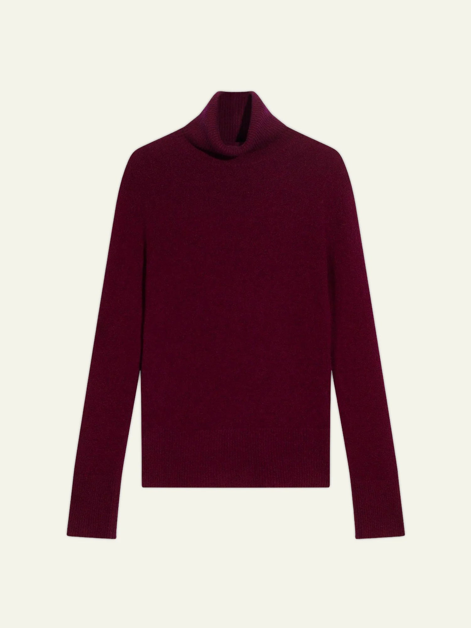 FORNET pull col roulé bordeaux