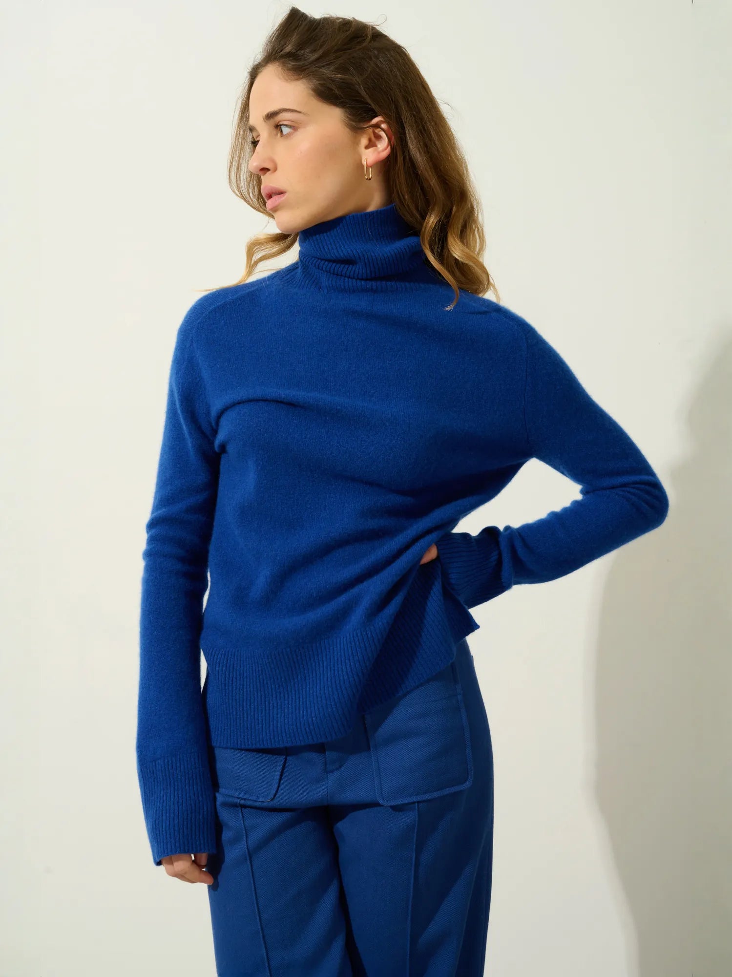 FORNET pull col roulé outremer