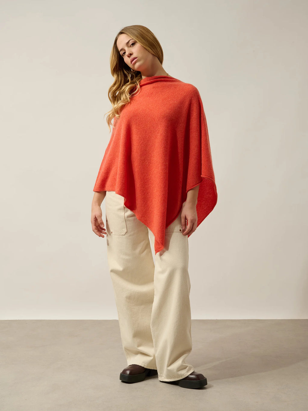 CARRA Poncho Orange meliert