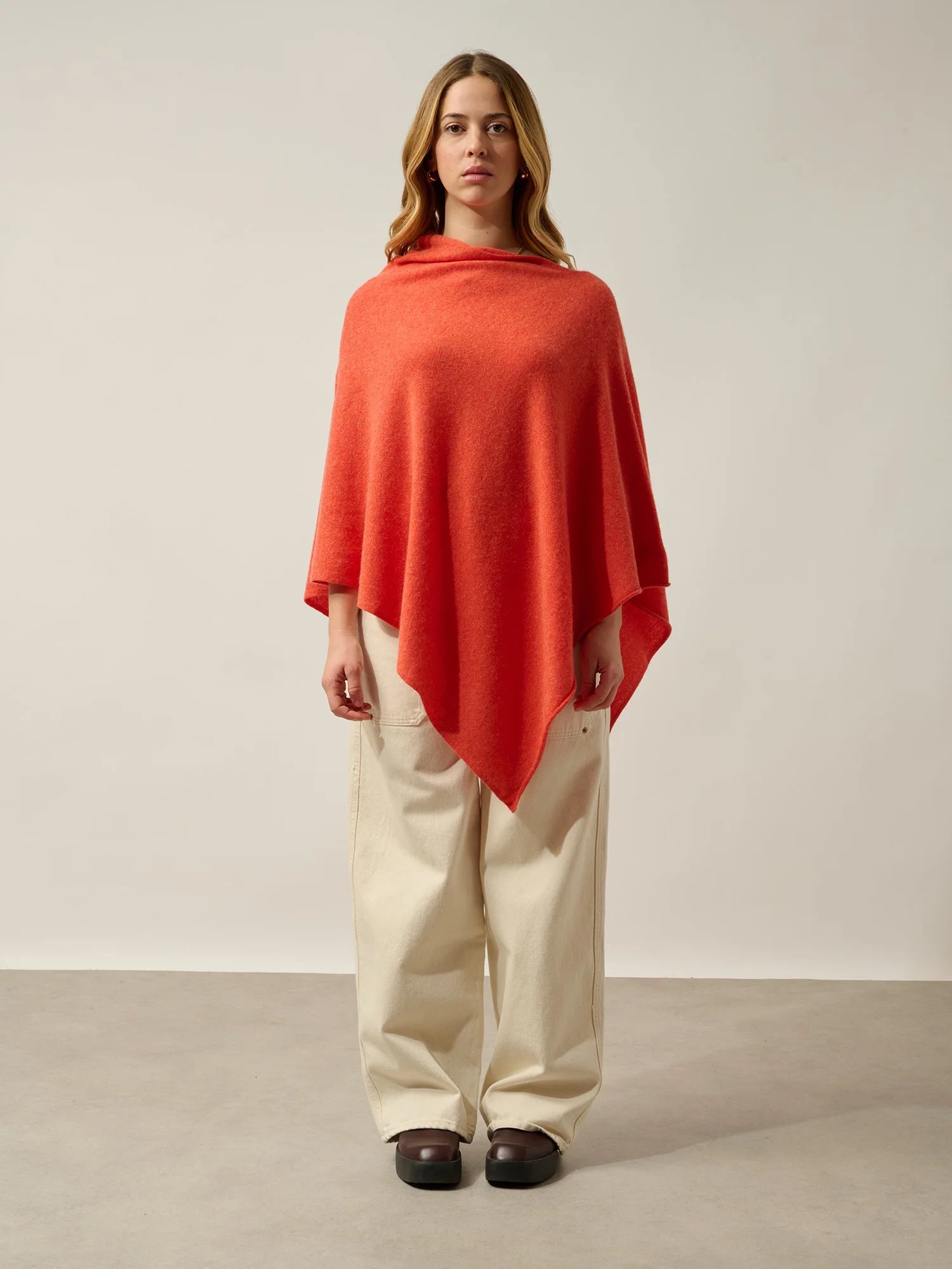 CARRA Poncho Orange meliert