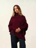 CARRA poncho bordeaux