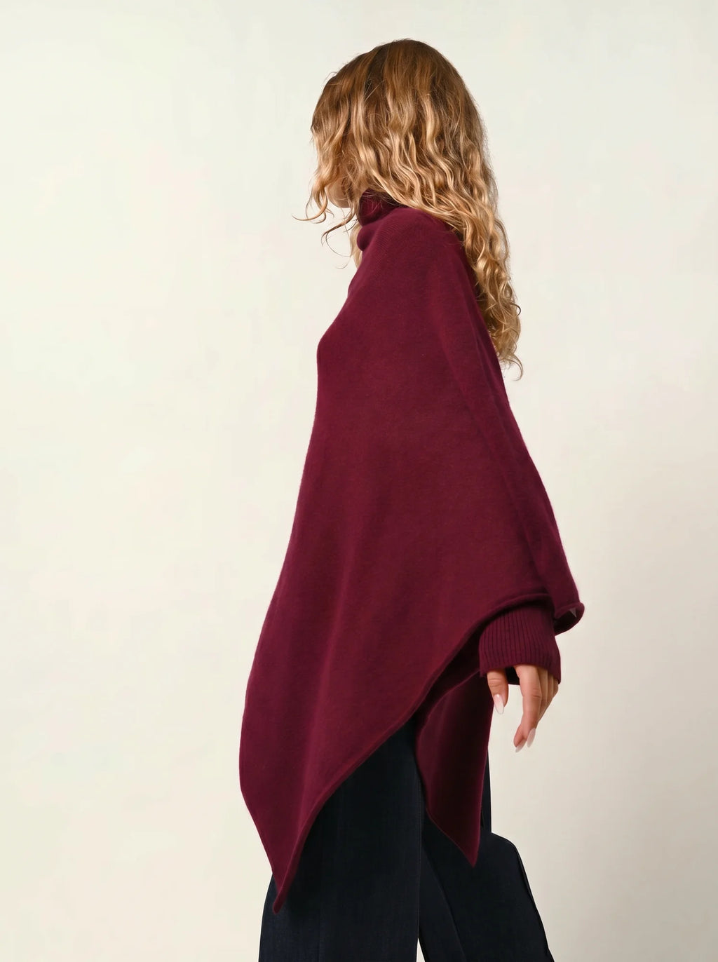 CARRA poncho bordeaux