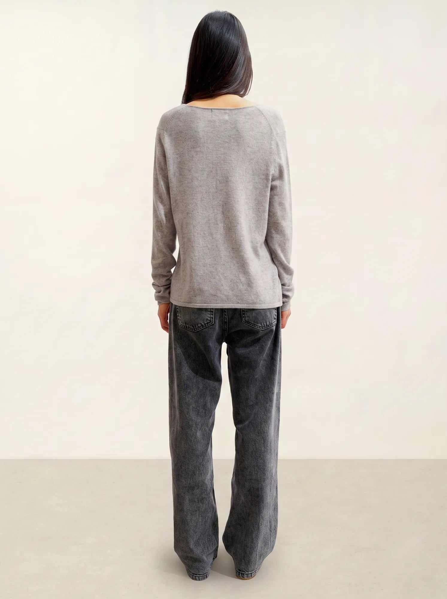 GALISE pull col V nuage chiné