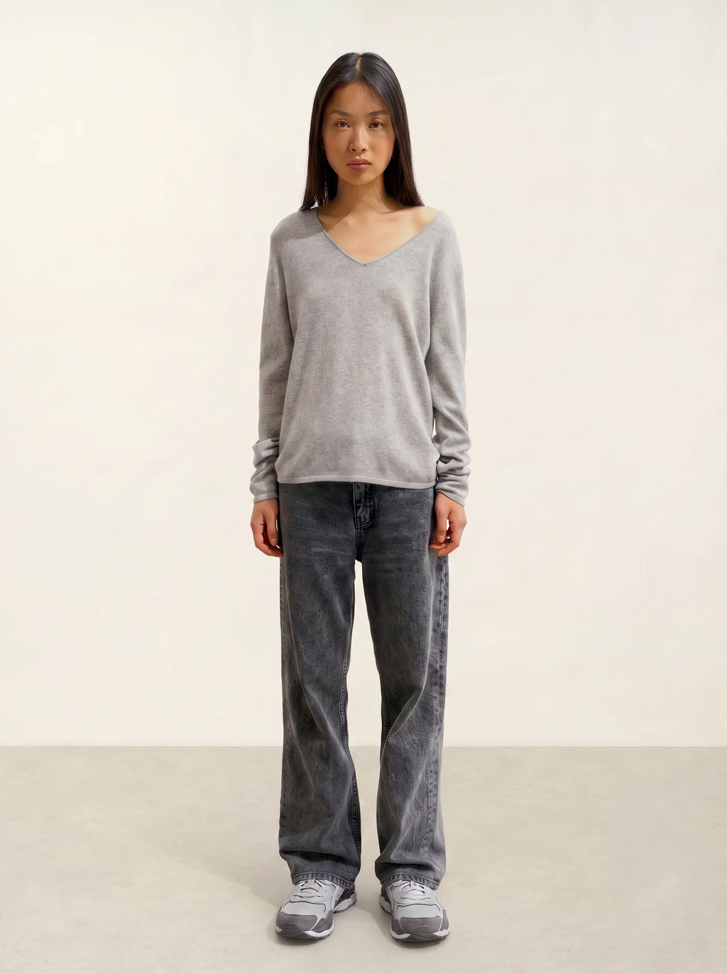 GALISE pull col V nuage chiné