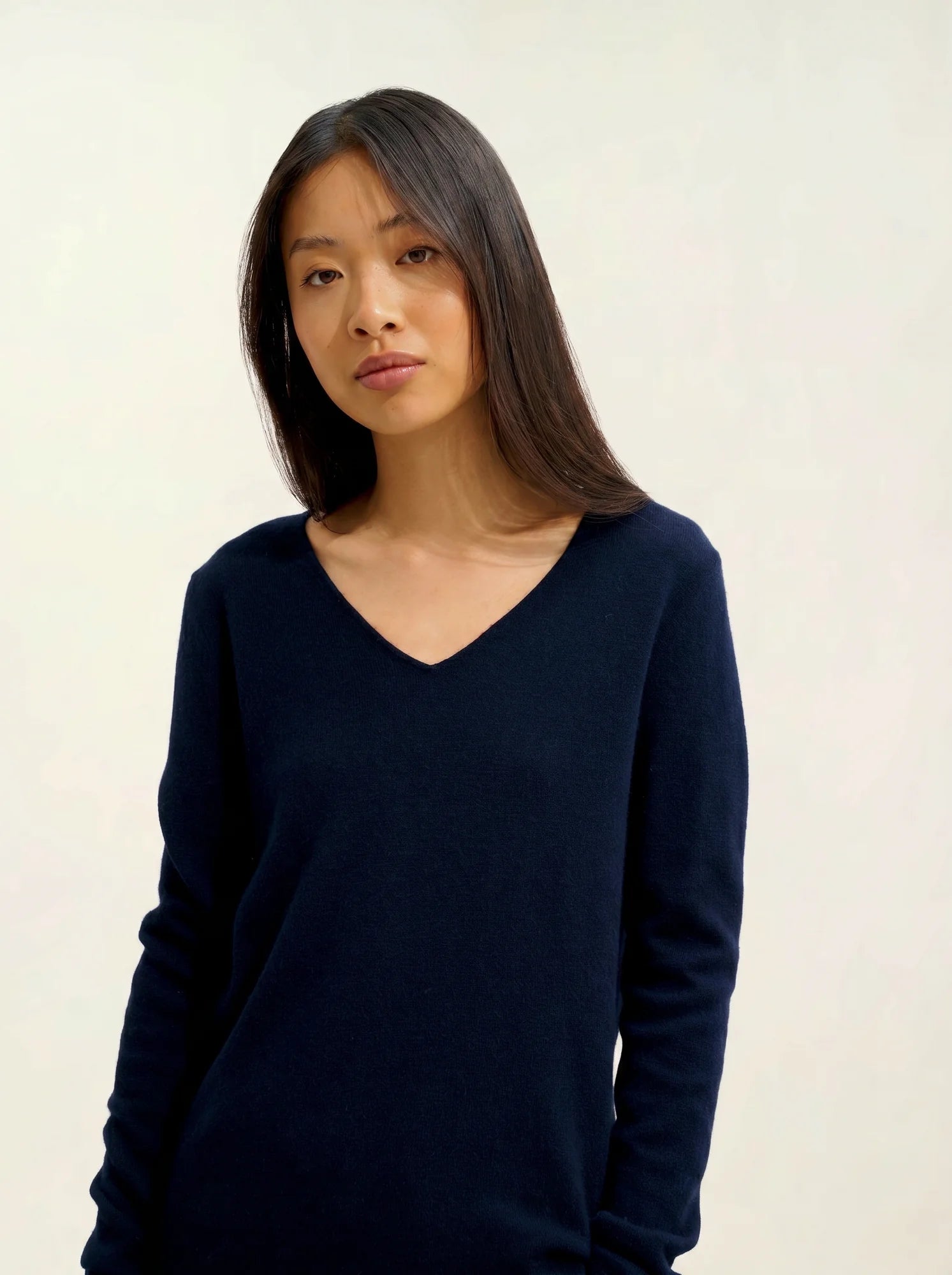 GALISE pull col V bleu marine