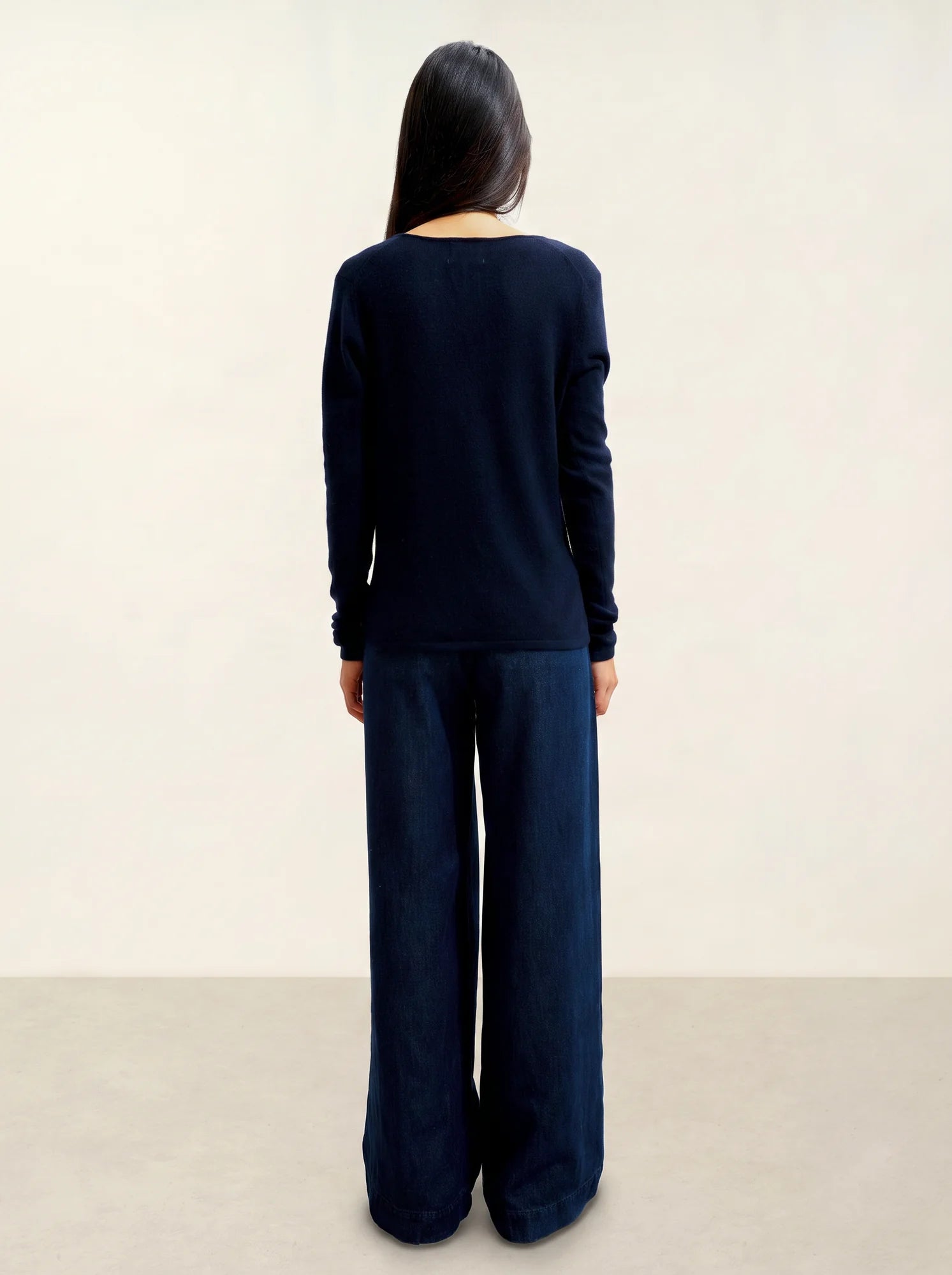 GALISE pull col V bleu marine